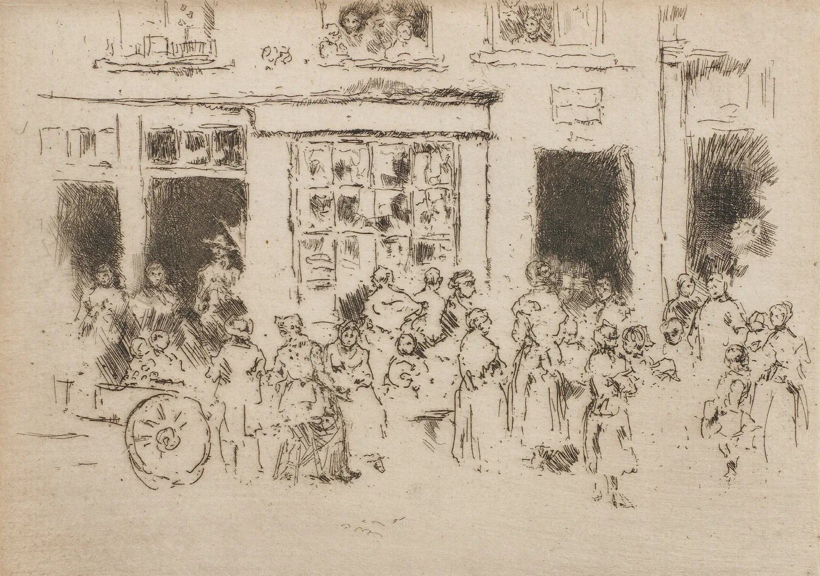 High Street Brussels Wall Art by James Abbott McNeill Whistler - Canvas Print