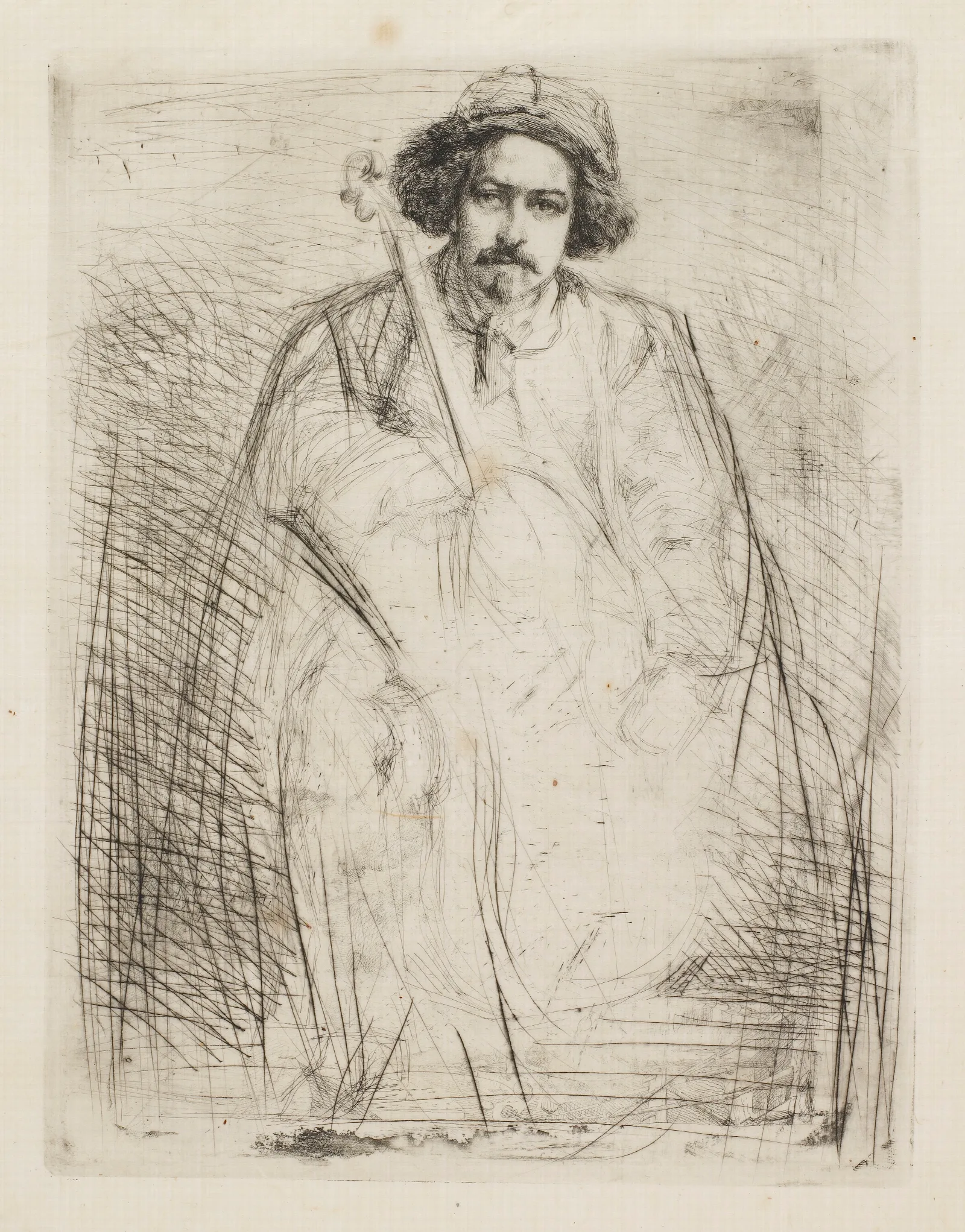 J Becquet Sculptor Wall Art by James Abbott McNeill Whistler - Canvas Print