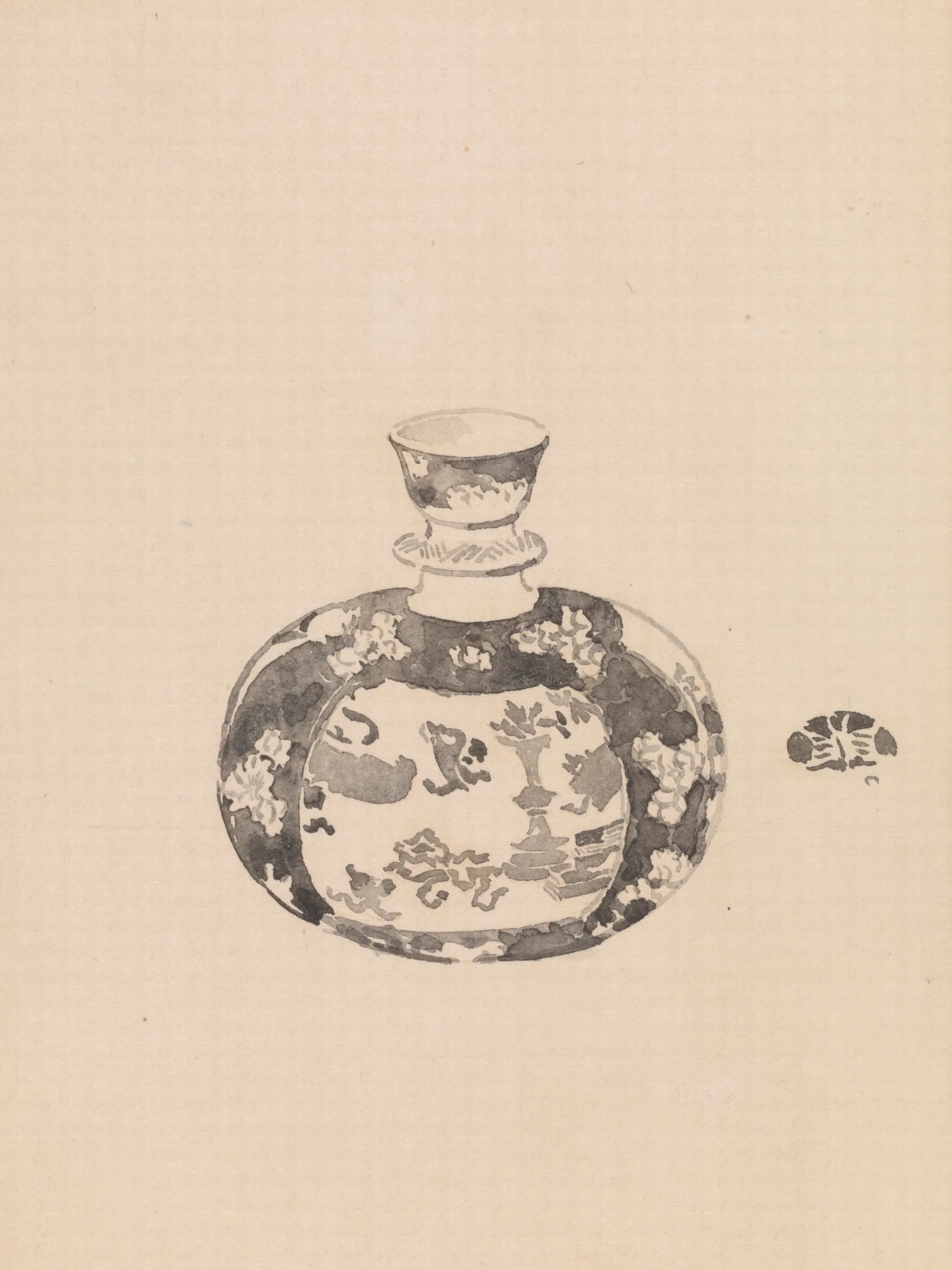 Oviform Ginger Jar With Bell Shaped Cover 2 Wall Art by James Abbott McNeill Whistler - Canvas Print