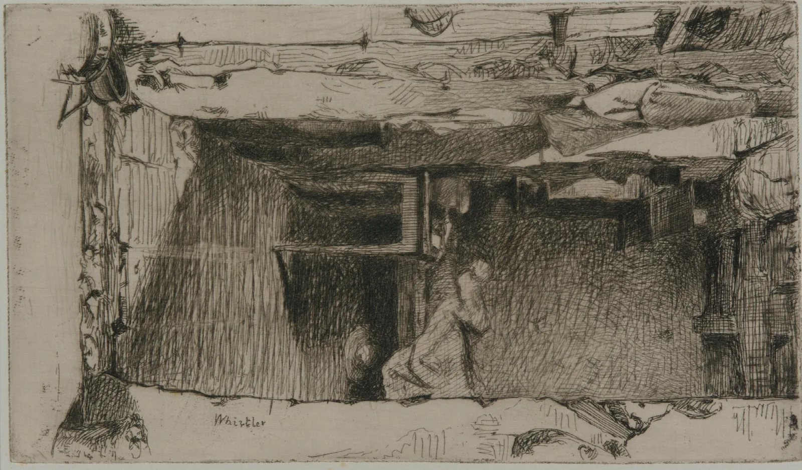 Rag Pickers Quartier Mouffetard Paris Wall Art by James Abbott McNeill Whistler - Canvas Print