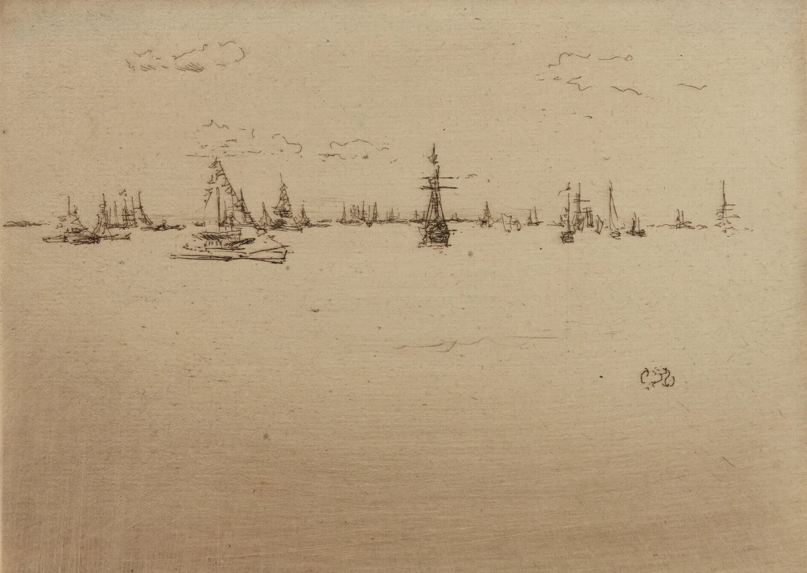 The Turret Ship Wall Art by James Abbott McNeill Whistler - Canvas Print