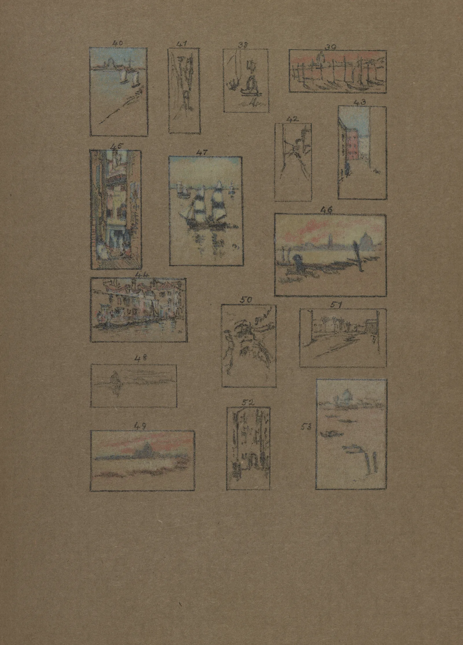 16 Pastels Of Venice Wall Art by James Abbott McNeill Whistler - Canvas Print