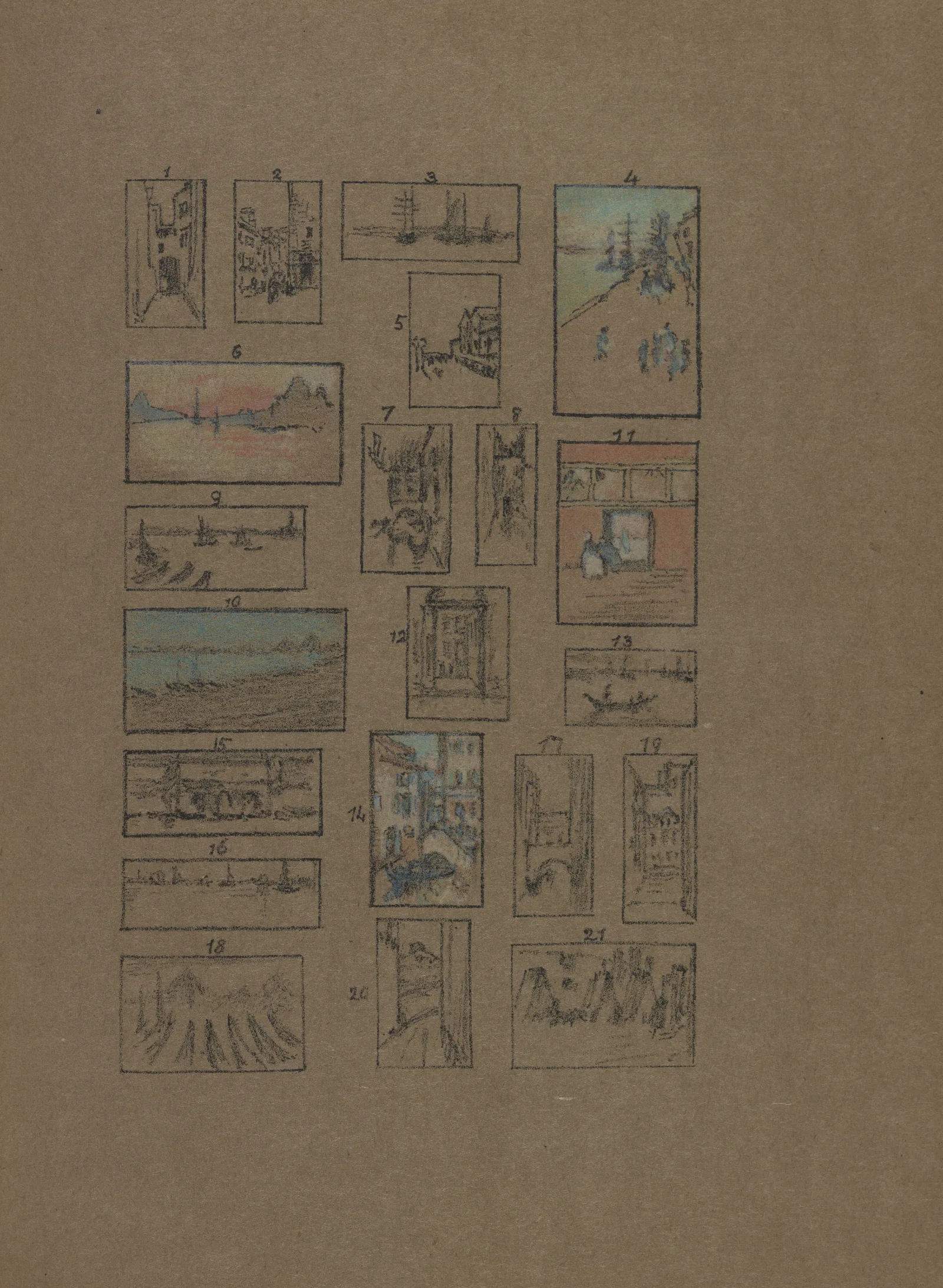 21 Pastels Of Venice Wall Art by James Abbott McNeill Whistler - Canvas Print