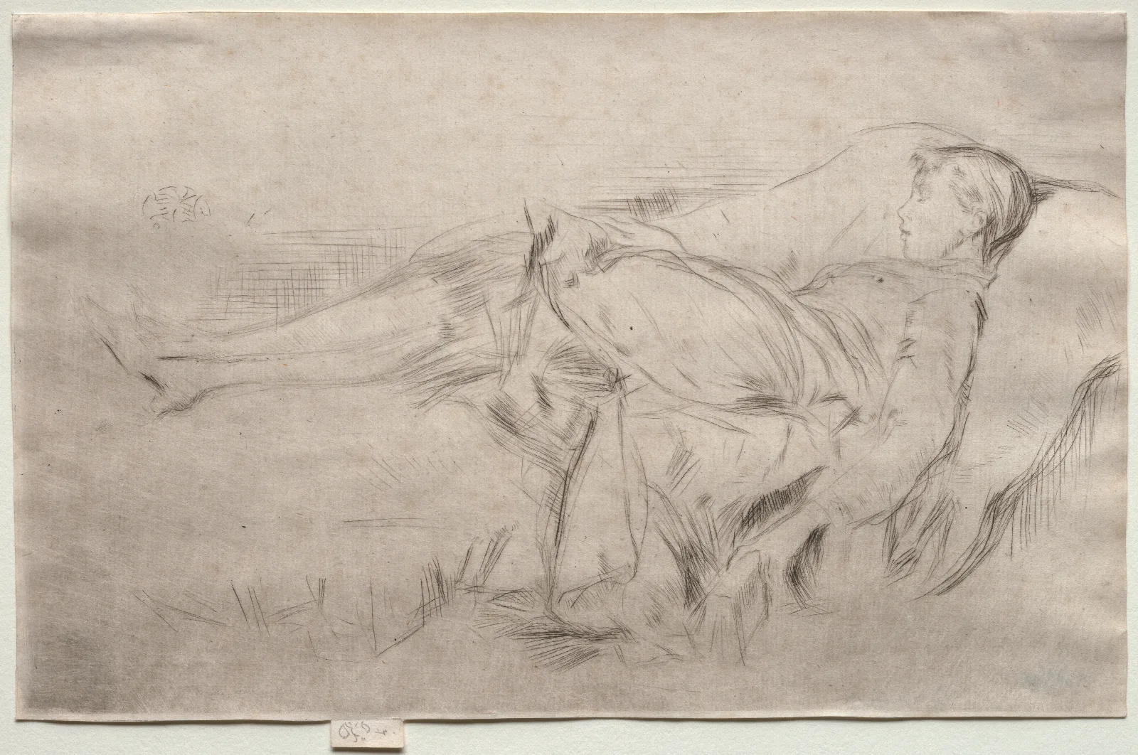 A Child On A Couch No 2 Wall Art by James Abbott McNeill Whistler - Canvas Print