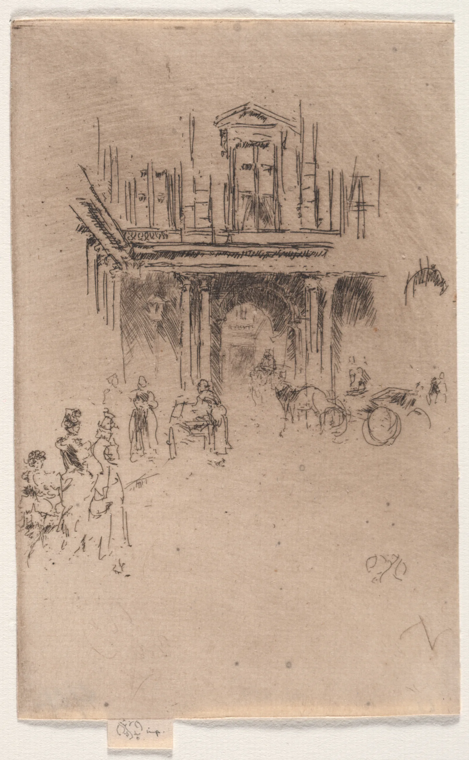 A Corner Of The Palais Royal Wall Art by James Abbott McNeill Whistler - Canvas Print