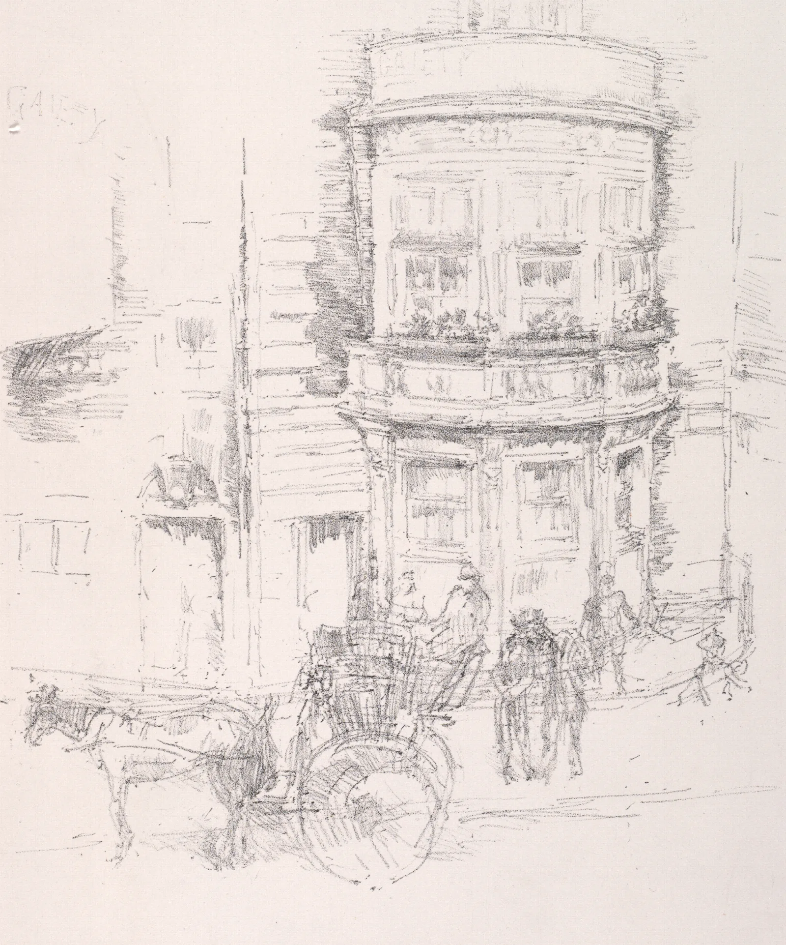 Back Of The Gaiety Theatre Wall Art by James Abbott McNeill Whistler - Canvas Print