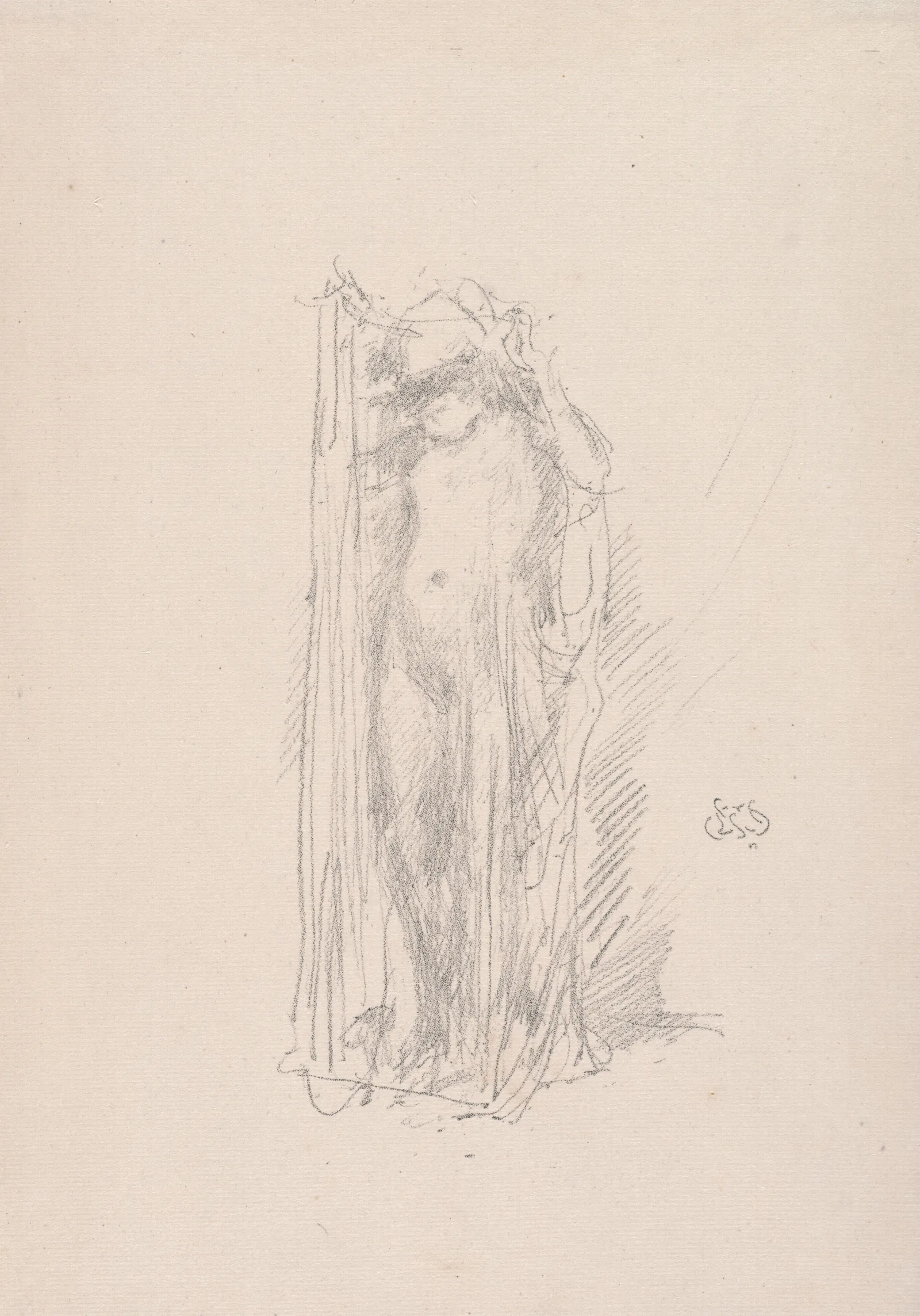 Model Draping Wall Art by James Abbott McNeill Whistler - Canvas Print