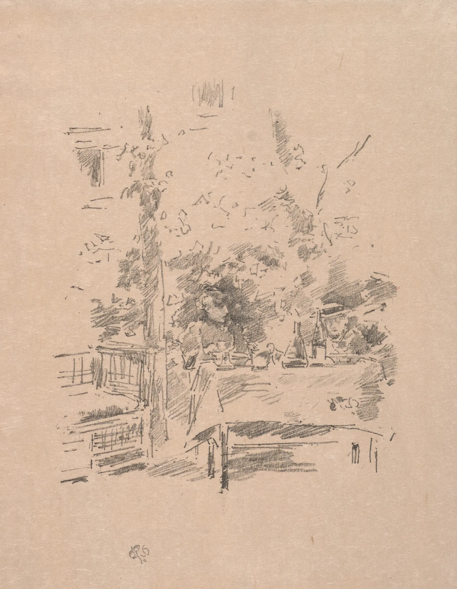 Tete A Tete In The Garden Wall Art by James Abbott McNeill Whistler - Canvas Print