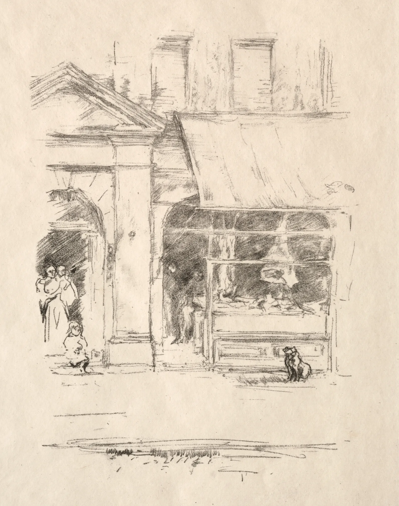 The Butchers Dog Wall Art by James Abbott McNeill Whistler - Canvas Print