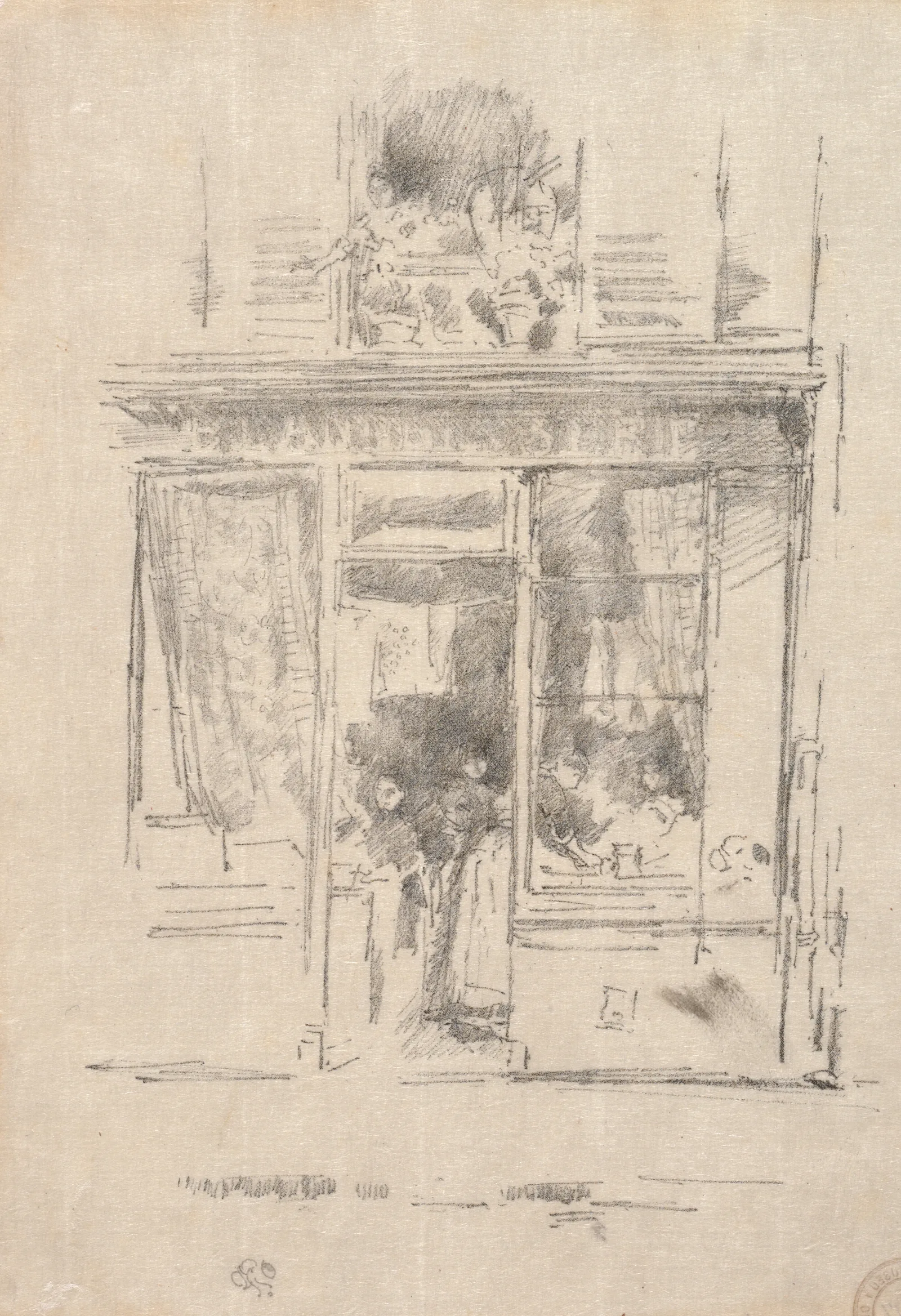 The Laundress La Blanchisseuse De La Place Dauphine Wall Art by James Abbott McNeill Whistler - Canvas Print