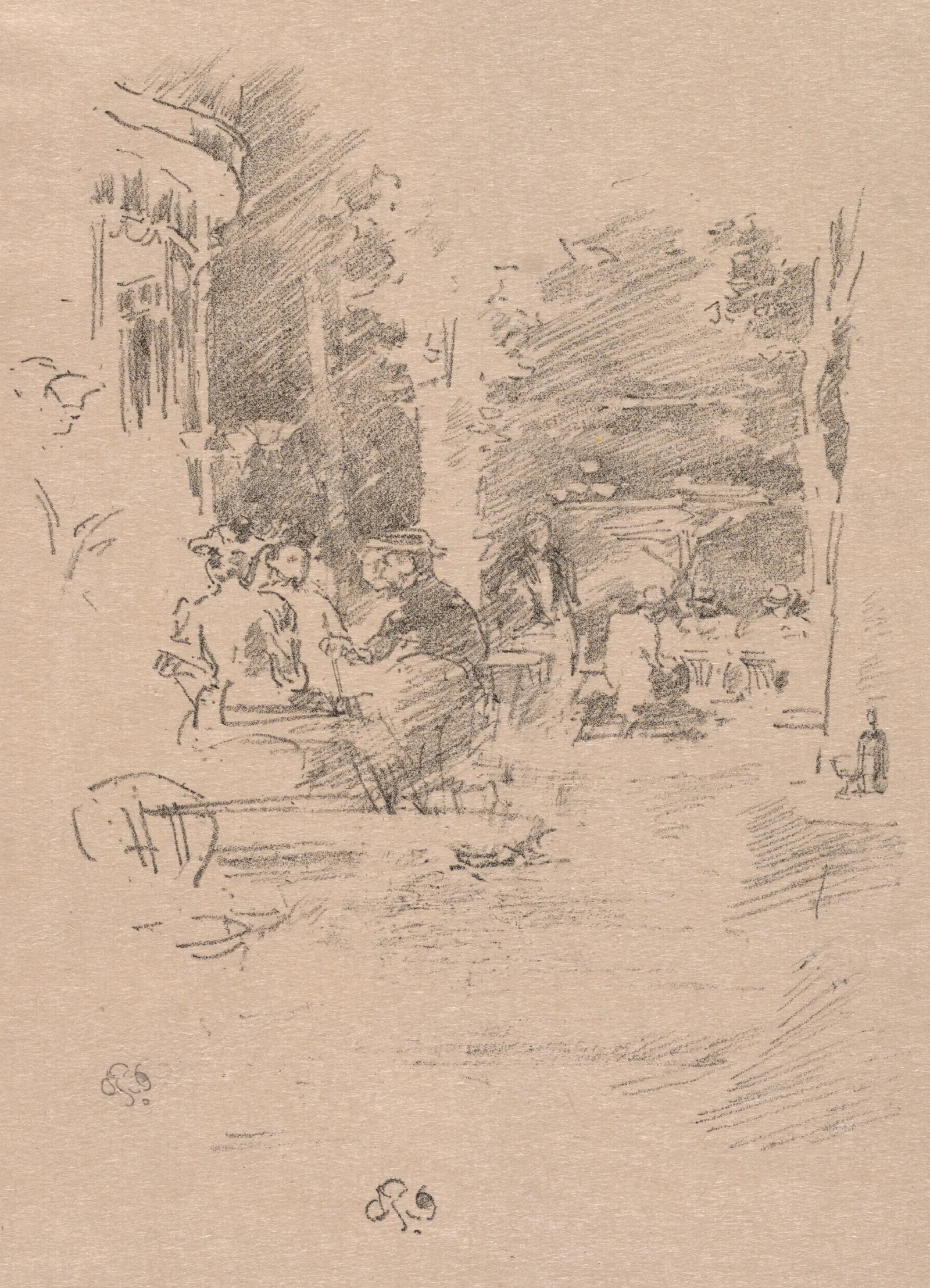 The Litte Cafe Au Bois Wall Art by James Abbott McNeill Whistler - Canvas Print