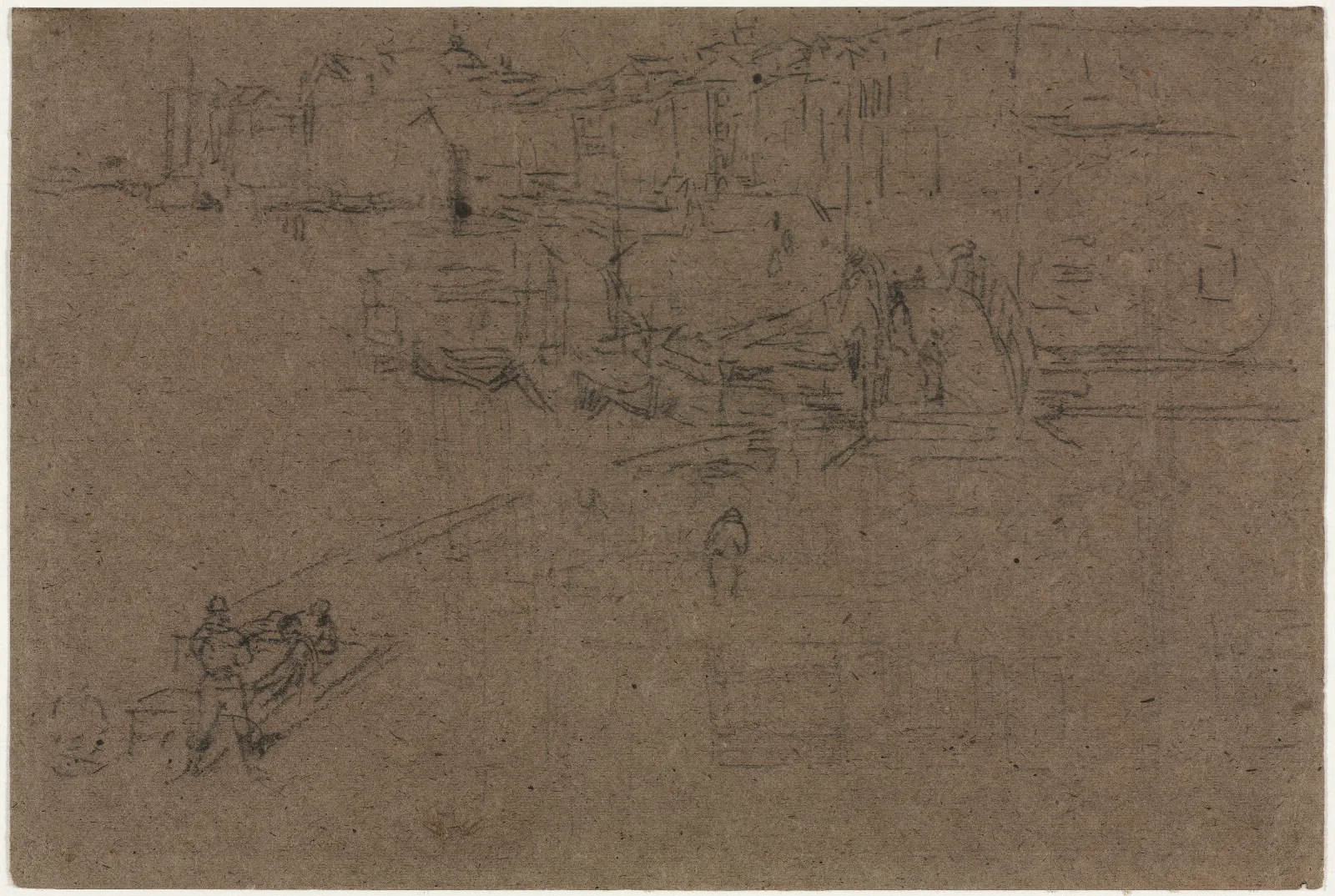 The Riva Venice Wall Art by James Abbott McNeill Whistler - Canvas Print