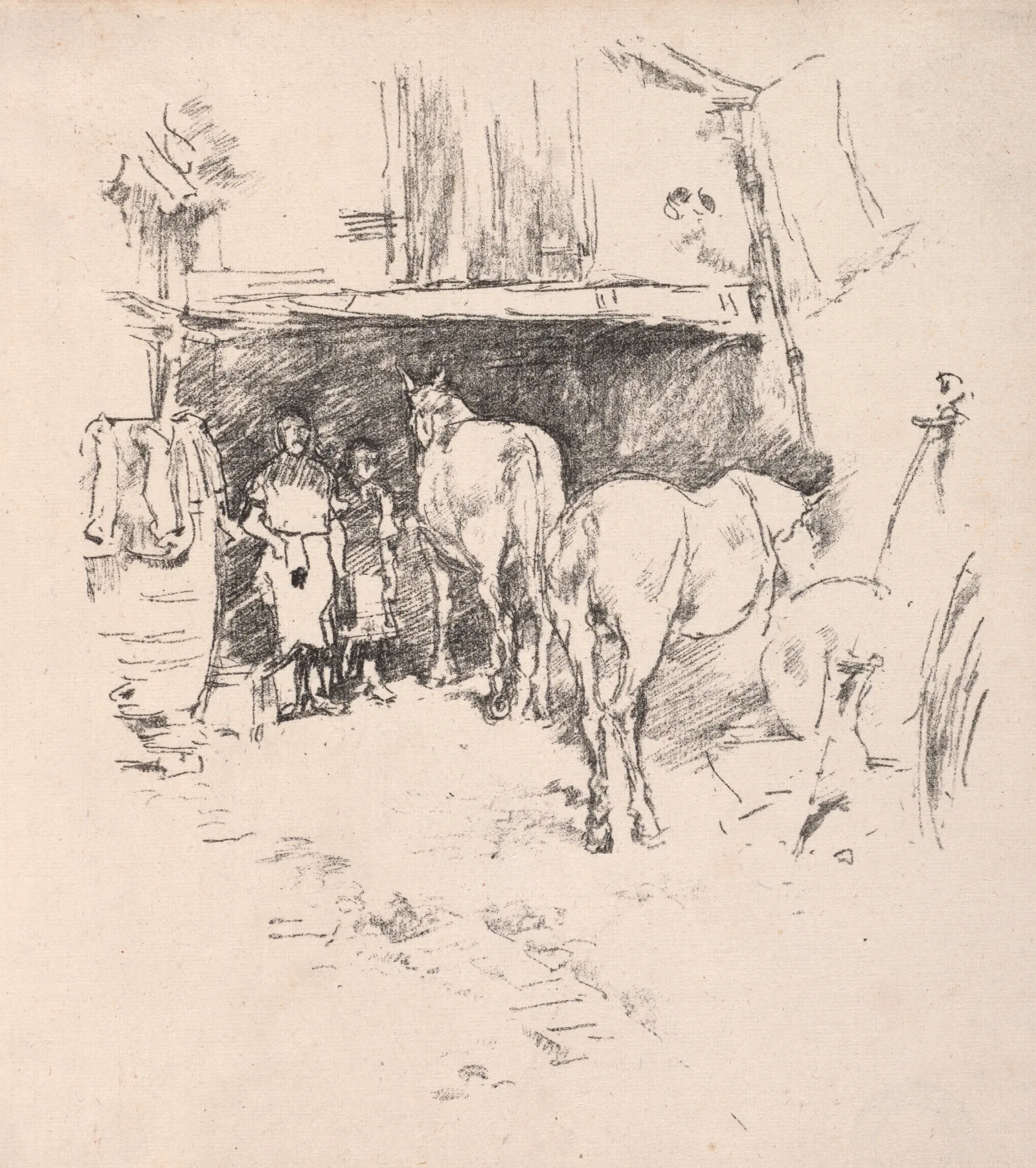 The Smiths Yard Wall Art by James Abbott McNeill Whistler - Canvas Print