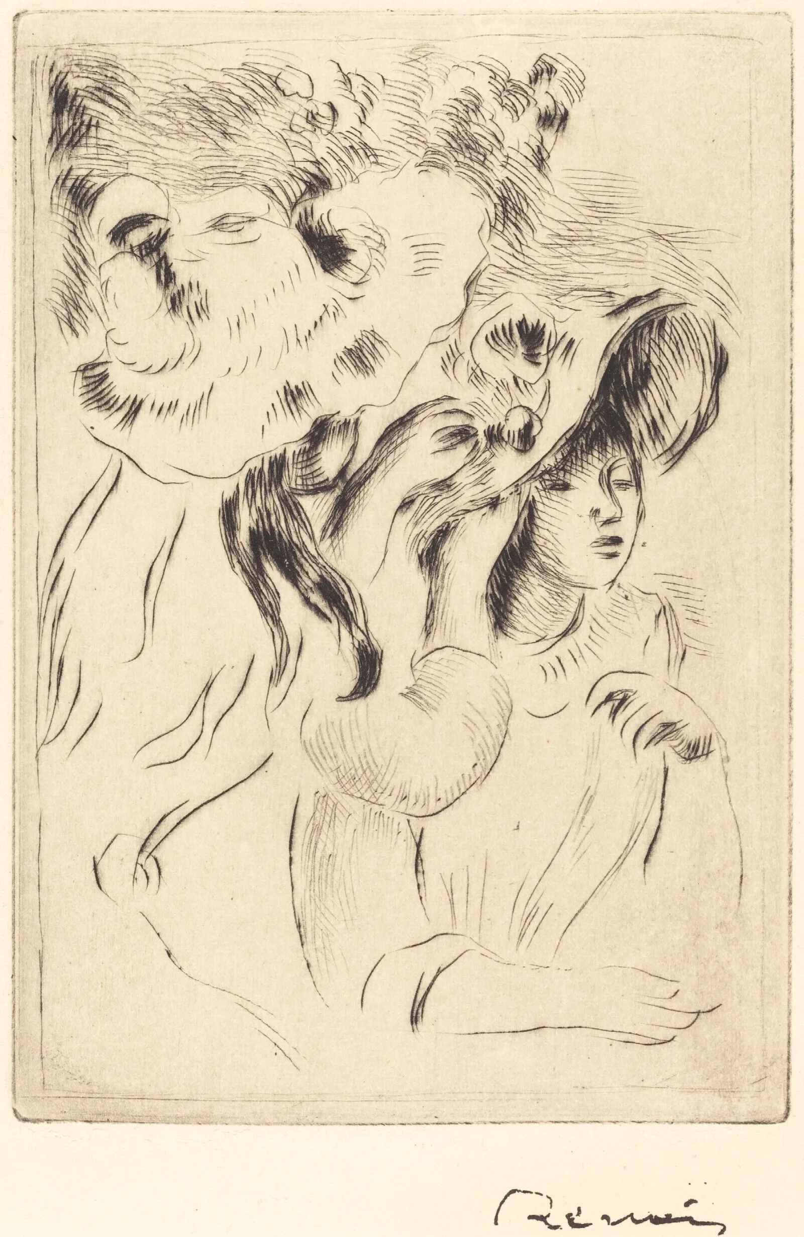 The Hat Pin Le Chapeau Epingle Wall Art by Pierre-Auguste Renoir - Canvas Print
