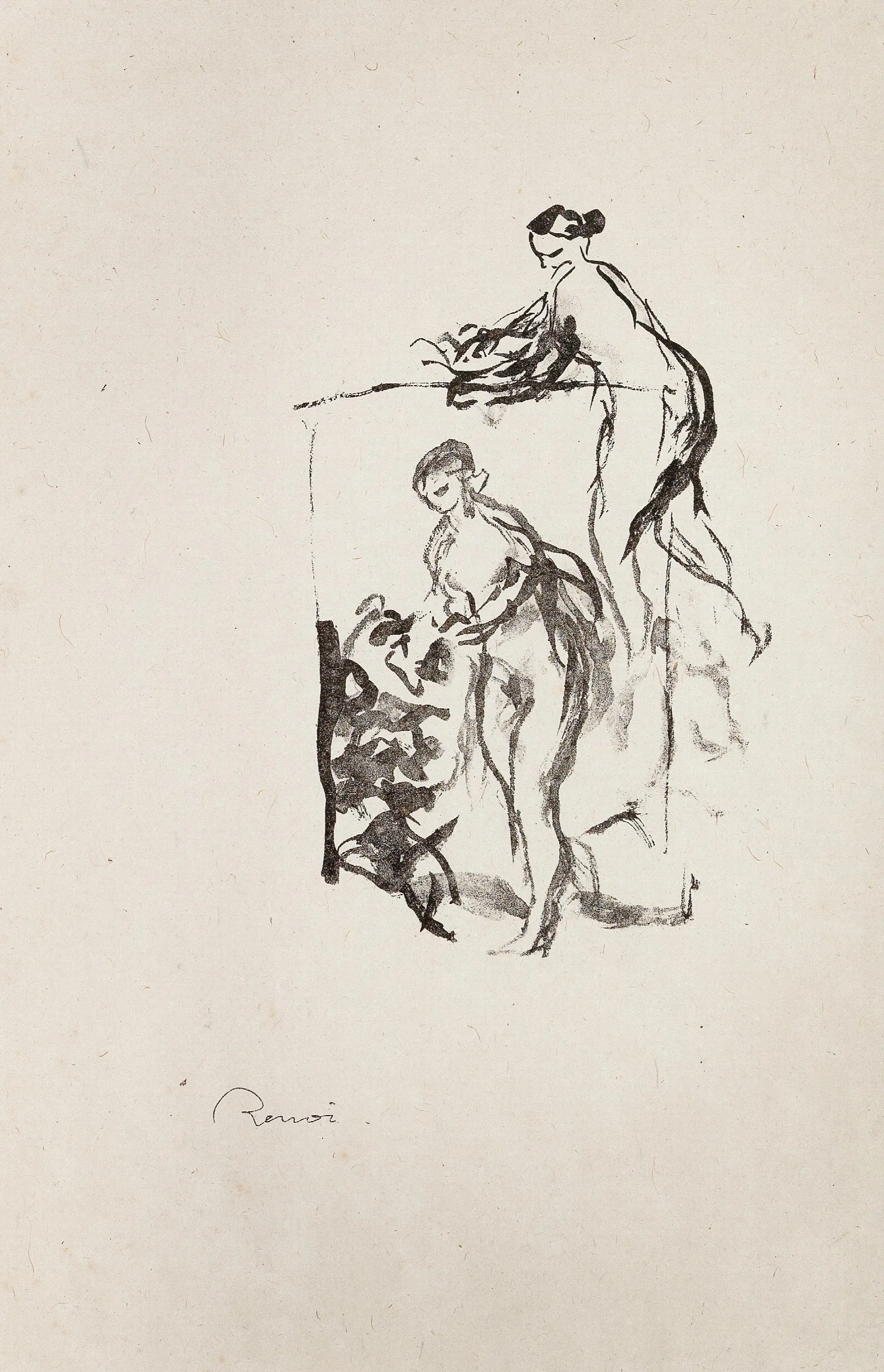 Femme Au Cep De Vigne 3eme Wall Art by Pierre-Auguste Renoir - Canvas Print