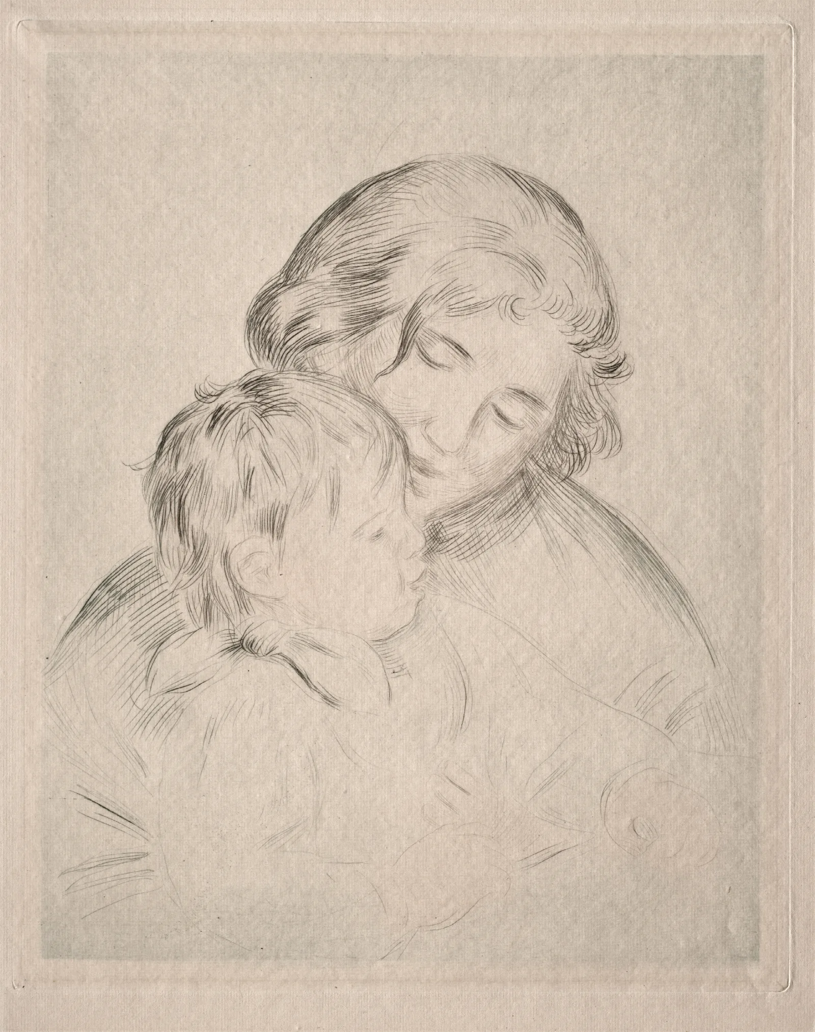 Mother And Child 59 Wall Art by Pierre-Auguste Renoir - Canvas Print