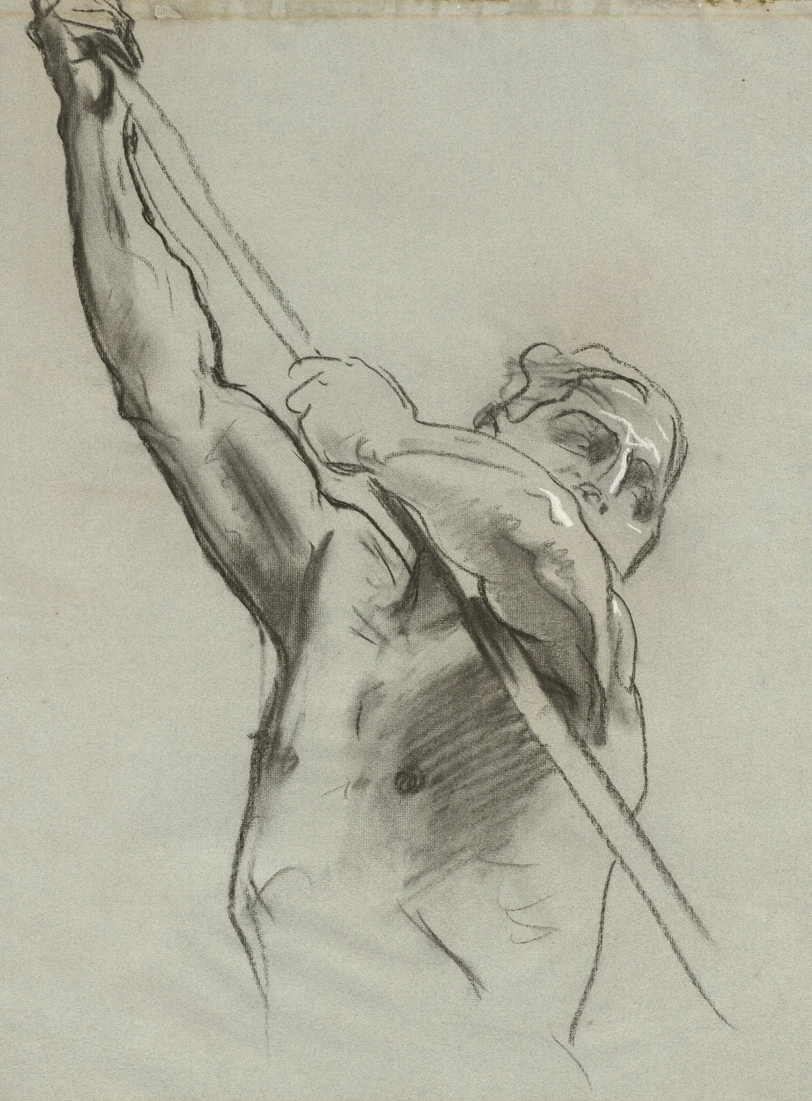 Male Torso With Pole Wall Art by John Singer Sargent - Canvas Print