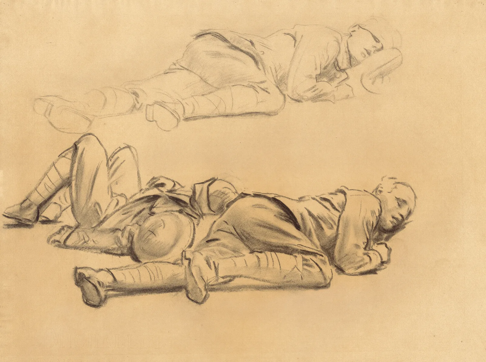 Studies For Gassed Ii Wall Art by John Singer Sargent - Canvas Print