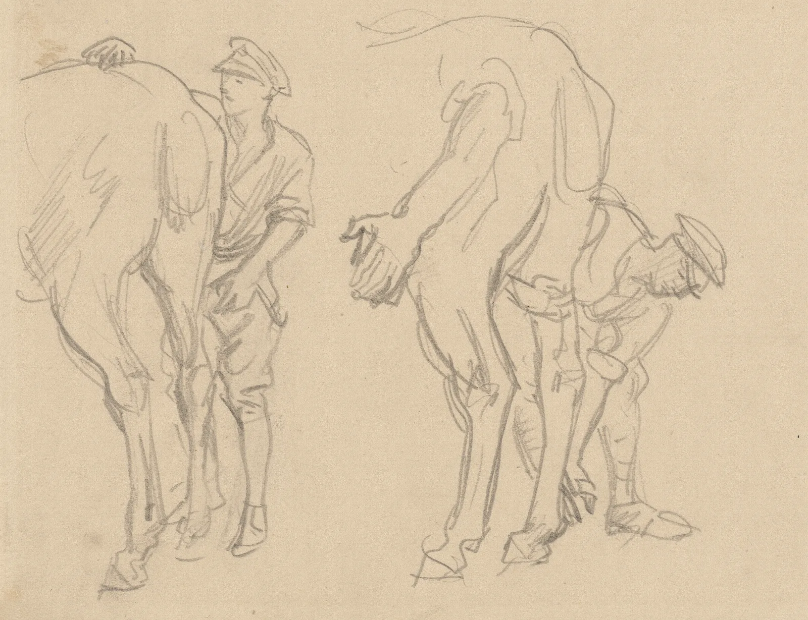 Studies For Scots Grey Wall Art by John Singer Sargent - Canvas Print