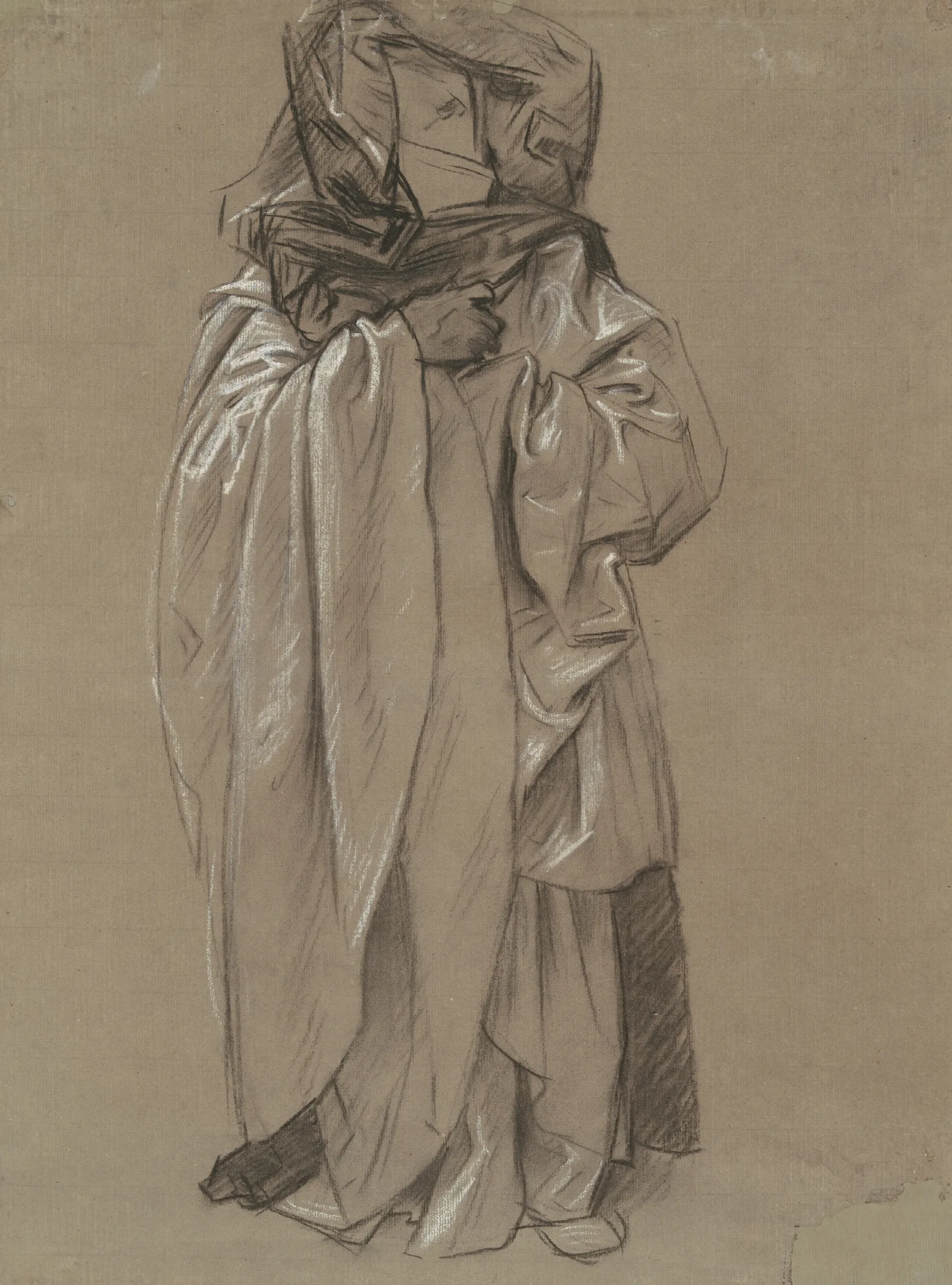 Study Of Ezekiel For Frieze Of Prophets Wall Art by John Singer Sargent - Canvas Print
