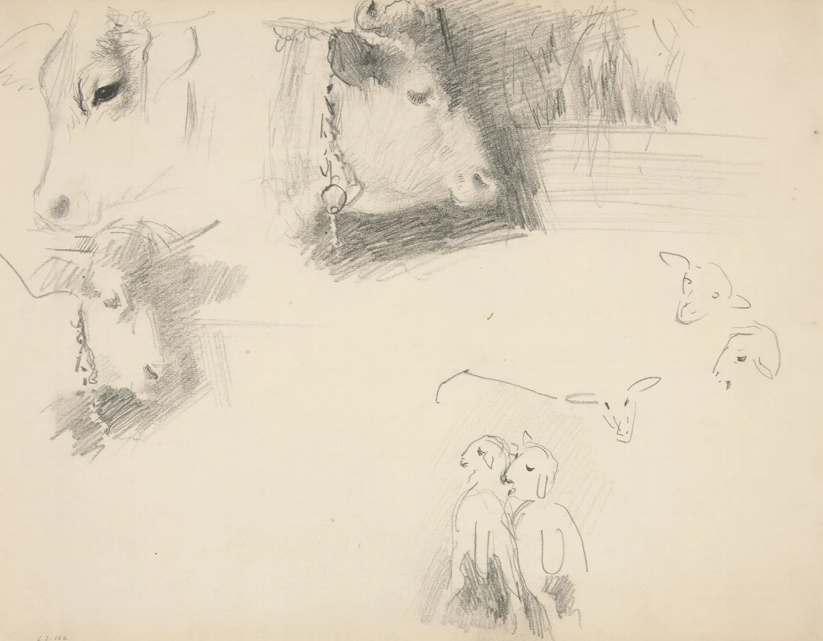 Cows And Sheep Wall Art by John Singer Sargent - Canvas Print