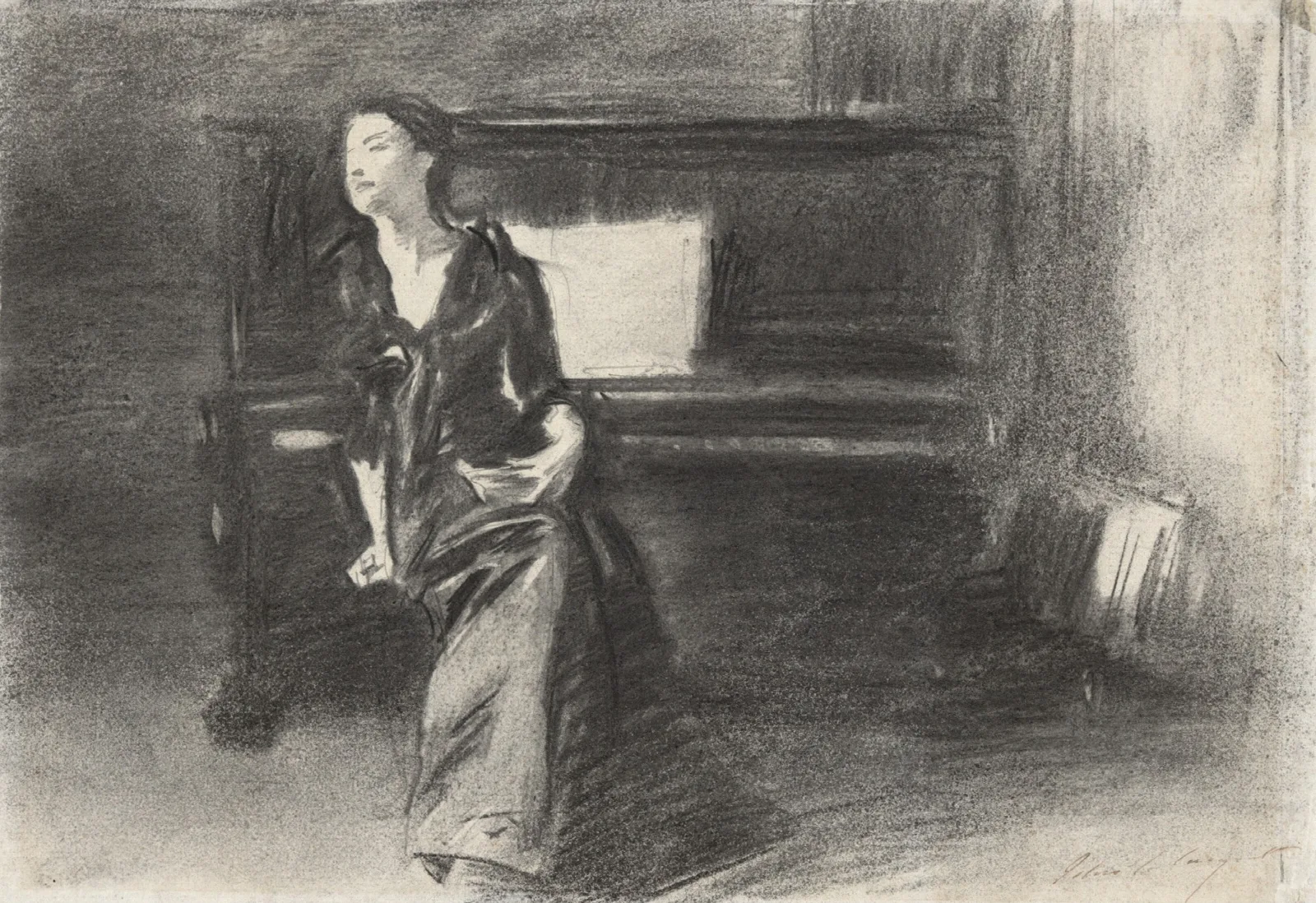 Lady At The Piano Wall Art by John Singer Sargent - Canvas Print