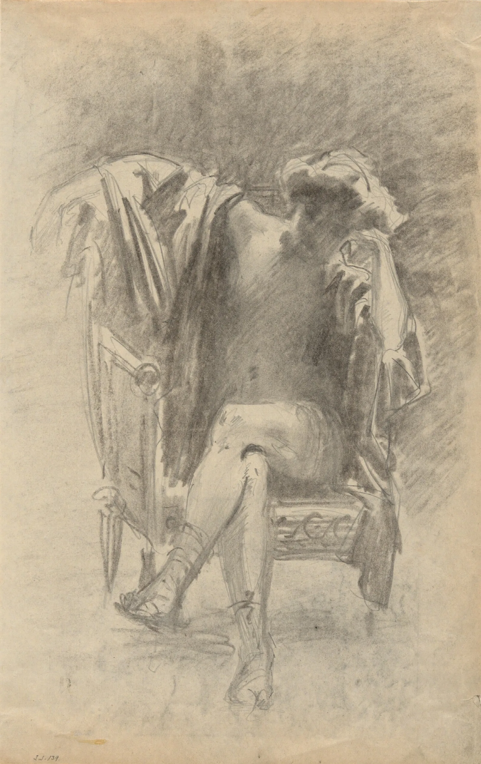 Seated Figure 3 Wall Art by John Singer Sargent - Canvas Print