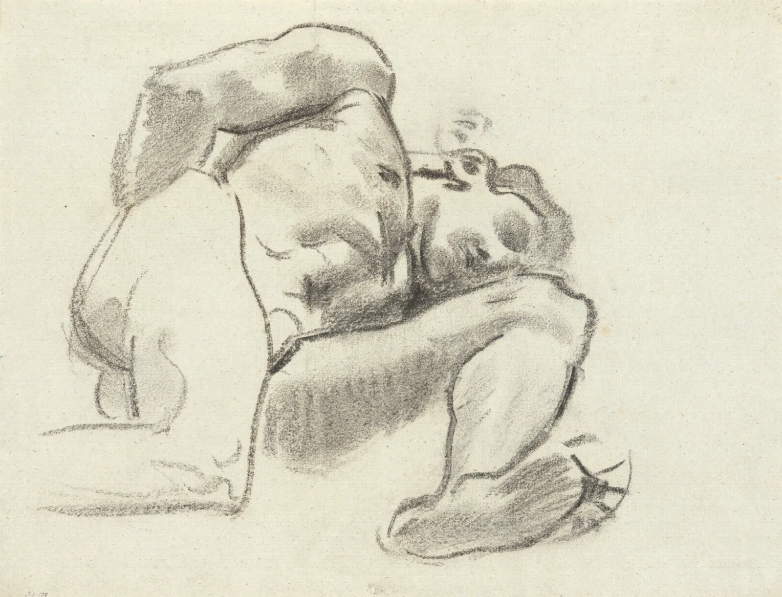 Study For Prometheus Rondel Rotunda Museum Of Fine Arts Boston Wall Art by John Singer Sargent - Canvas Print