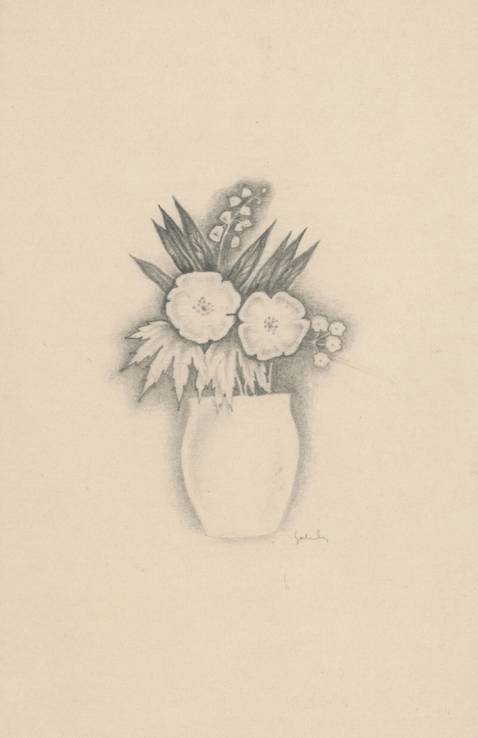 Flower Bouquet In A Vase Wall Art by Mikuláš Galanda - Canvas Print
