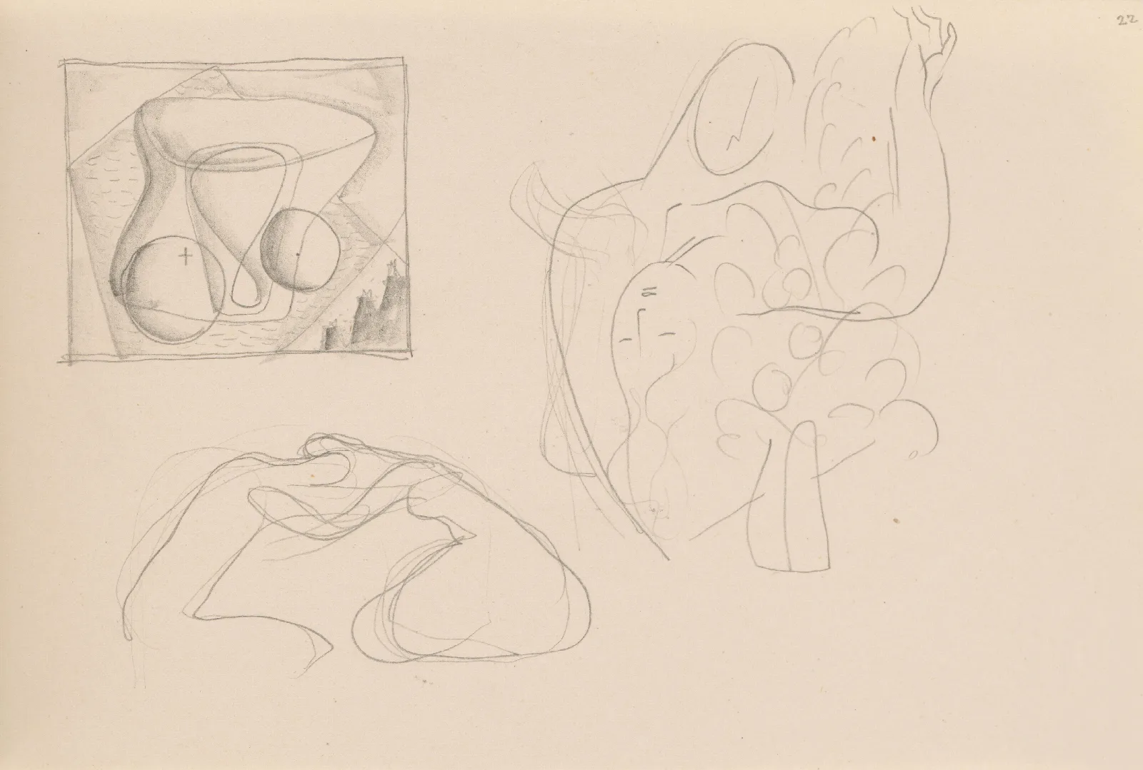 Sketchbook With Various Studies 12 Wall Art by Mikuláš Galanda - Canvas Print