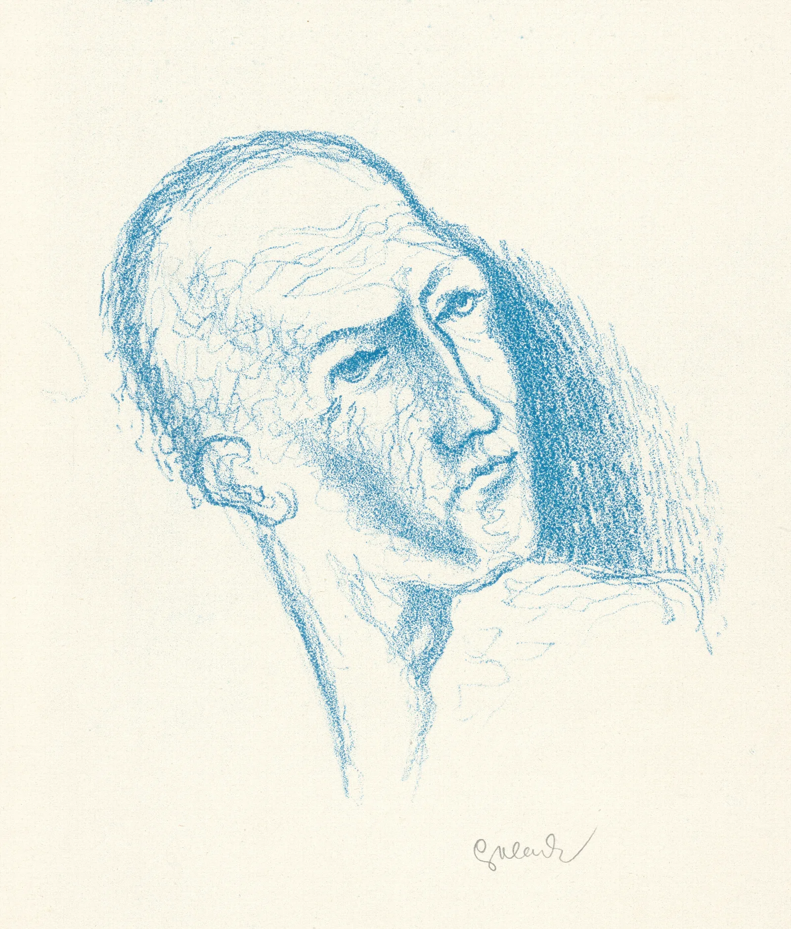 The Head Of A Man Wall Art by Mikuláš Galanda - Canvas Print