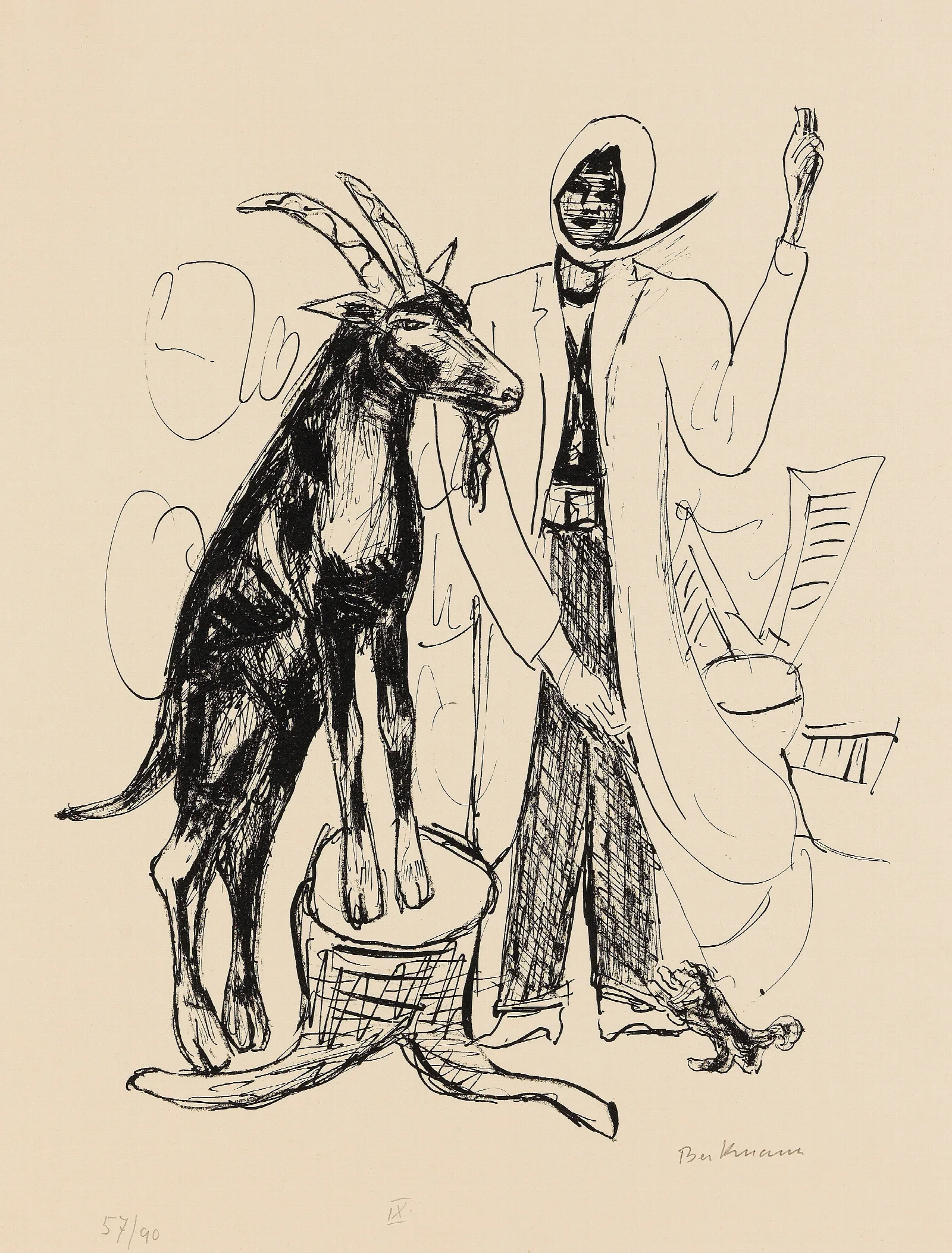 Der Bock Wall Art by Max Beckmann - Canvas Print