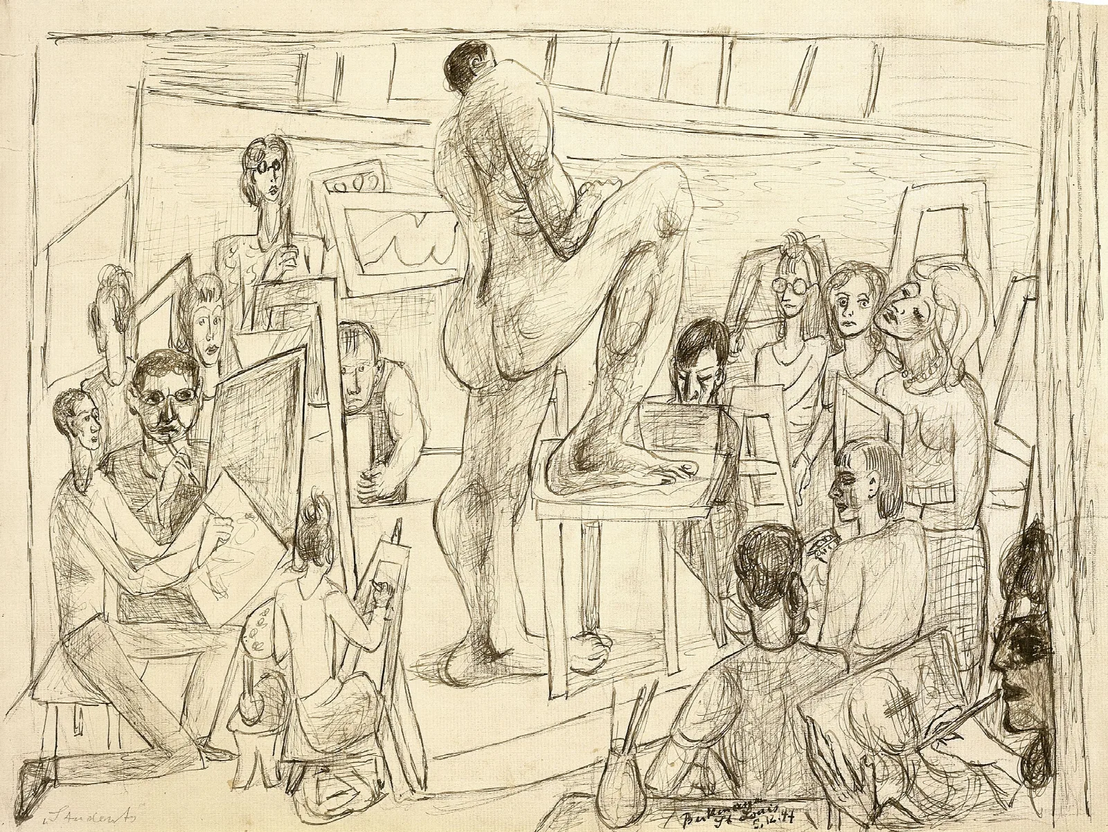 Students Wall Art by Max Beckmann - Canvas Print