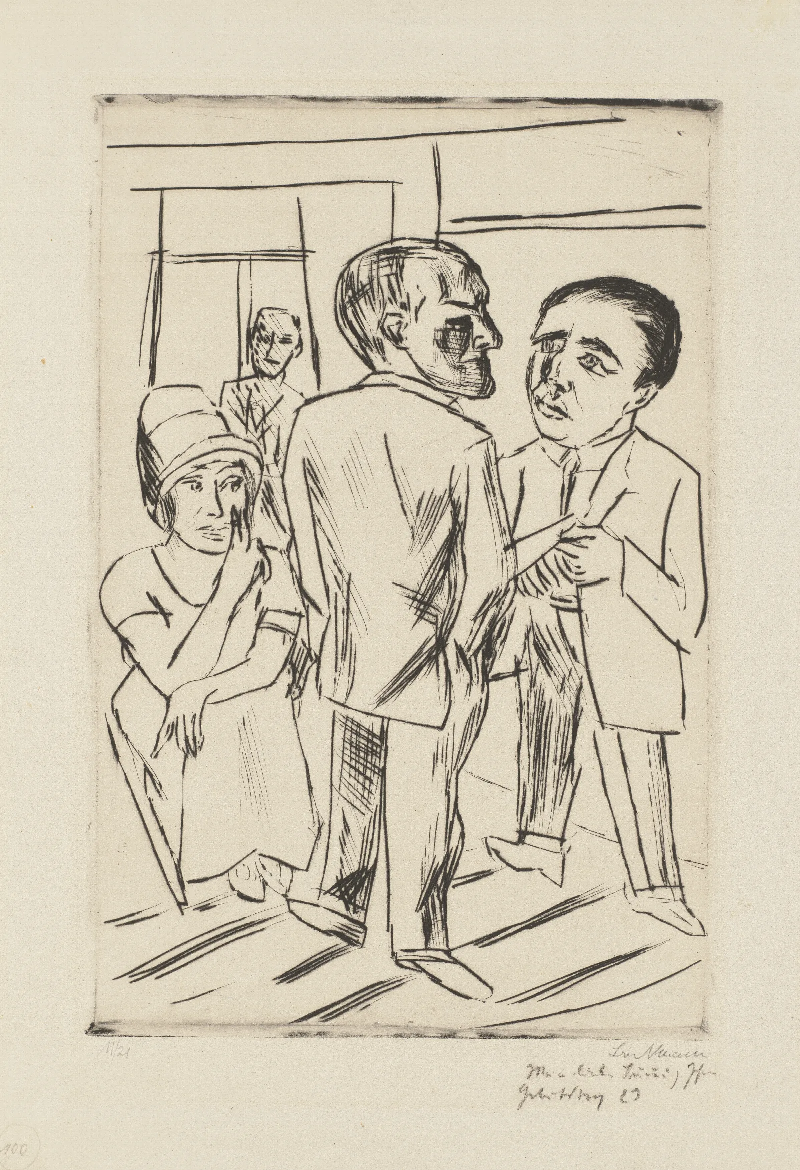 At The Hotel The Dollar Wall Art by Max Beckmann - Canvas Print