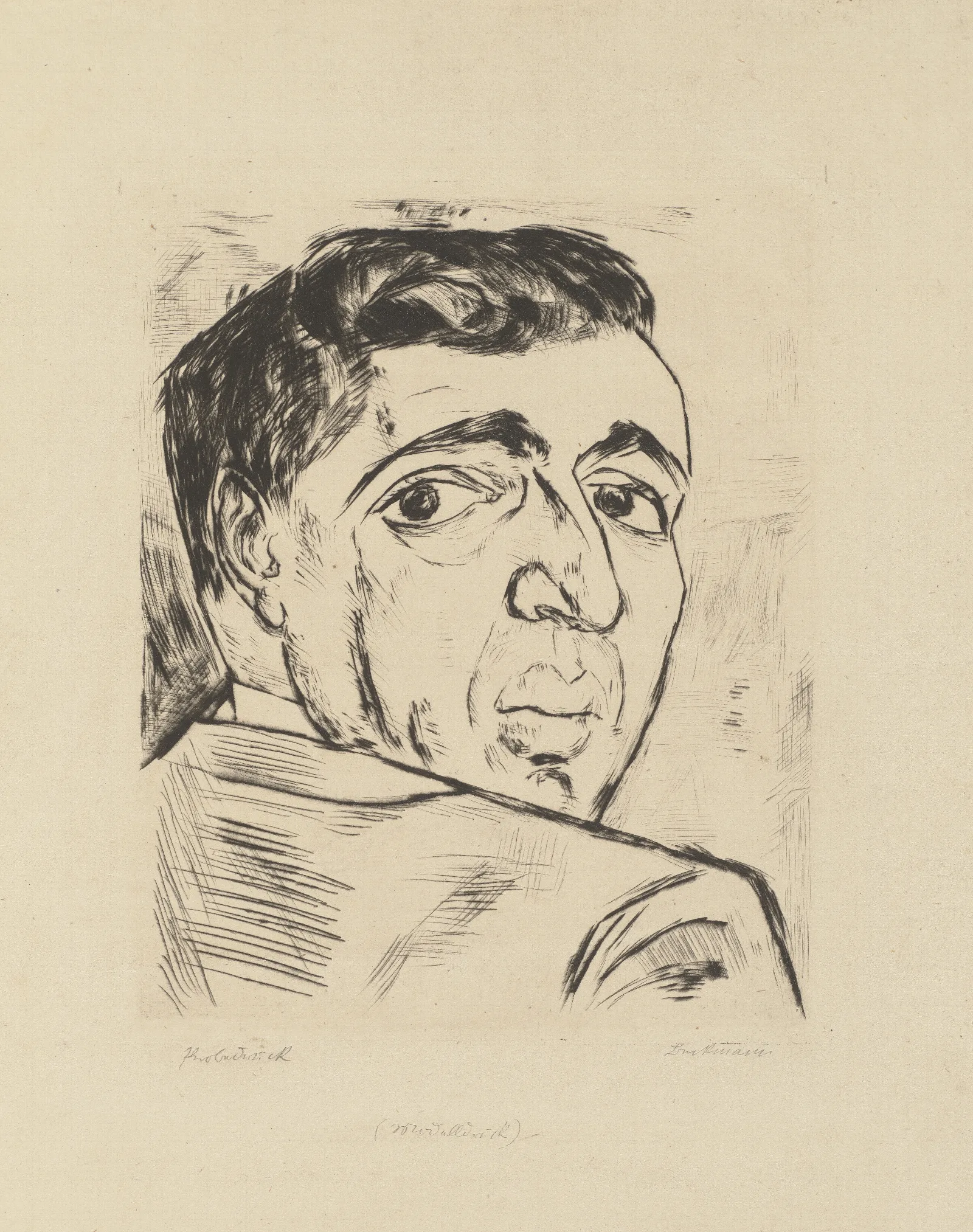 Portrait Of J B Neumann Wall Art by Max Beckmann - Canvas Print