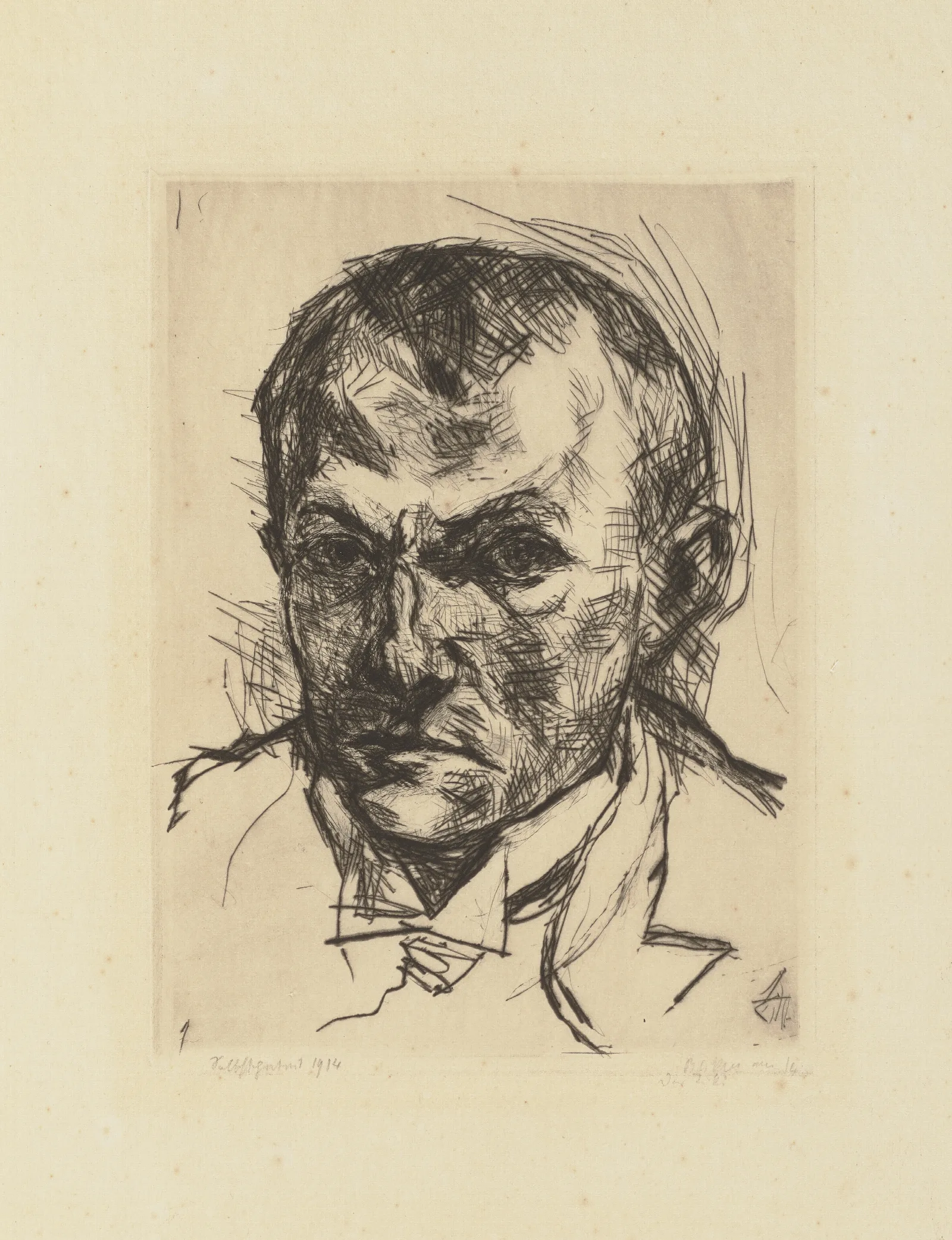 Self Portrait 719 Wall Art by Max Beckmann - Canvas Print