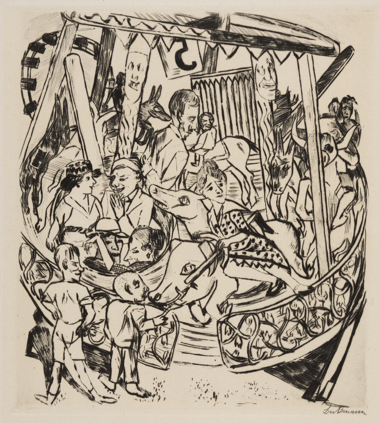 Das Karussell Wall Art by Max Beckmann - Canvas Print