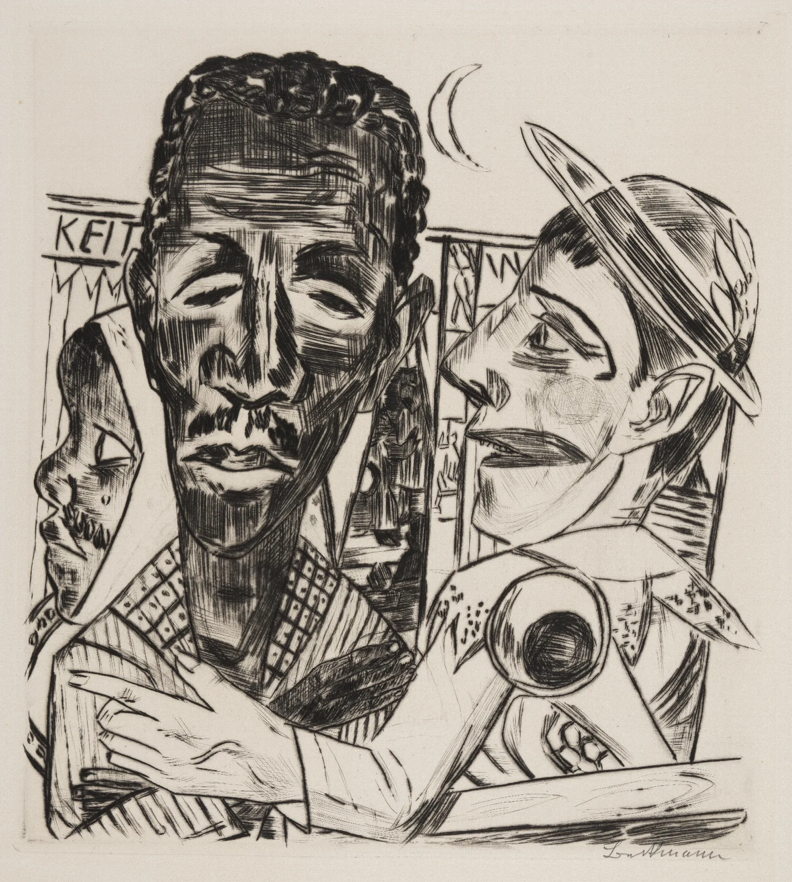 Der Neger Wall Art by Max Beckmann - Canvas Print