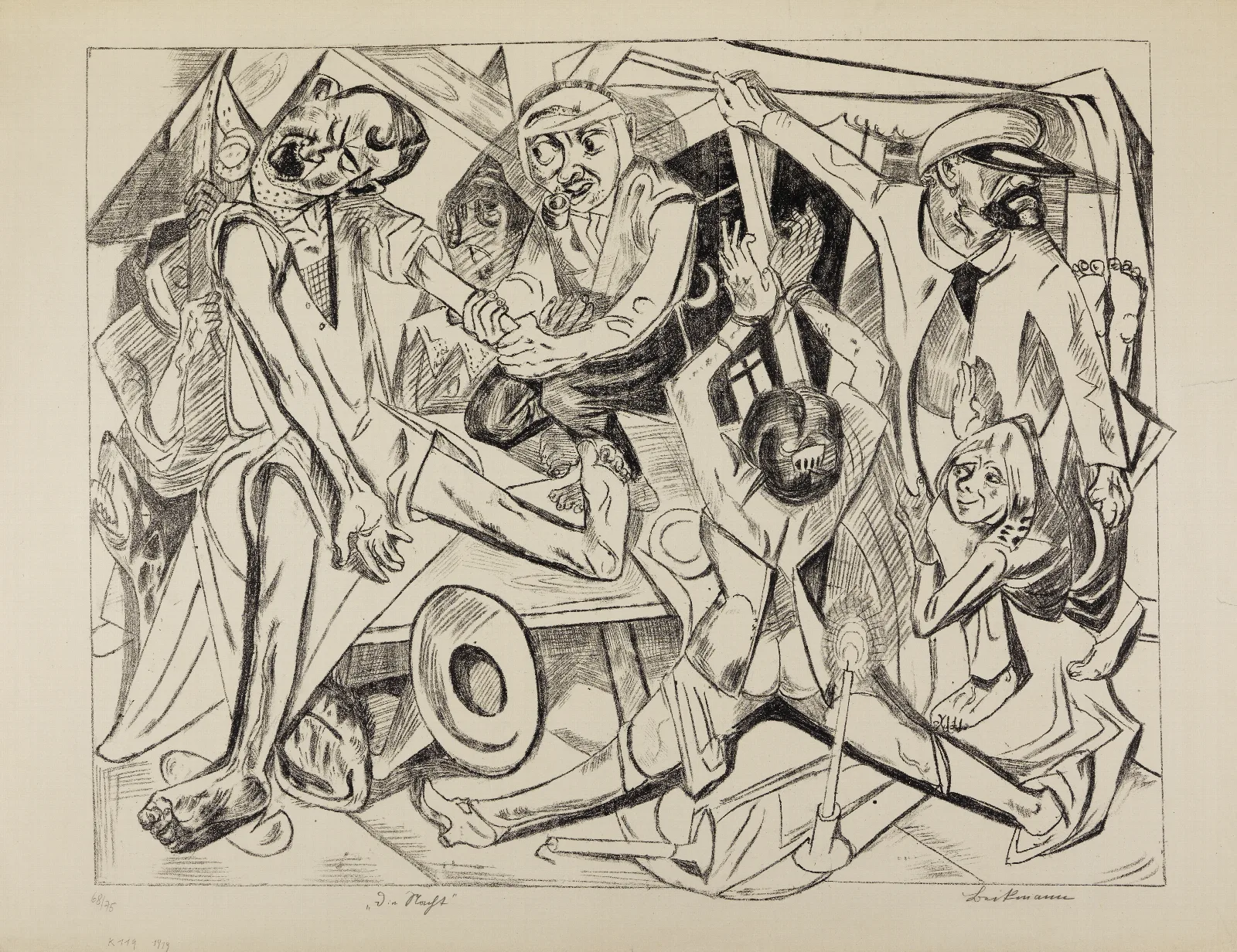 Die Nacht 2 Wall Art by Max Beckmann - Canvas Print