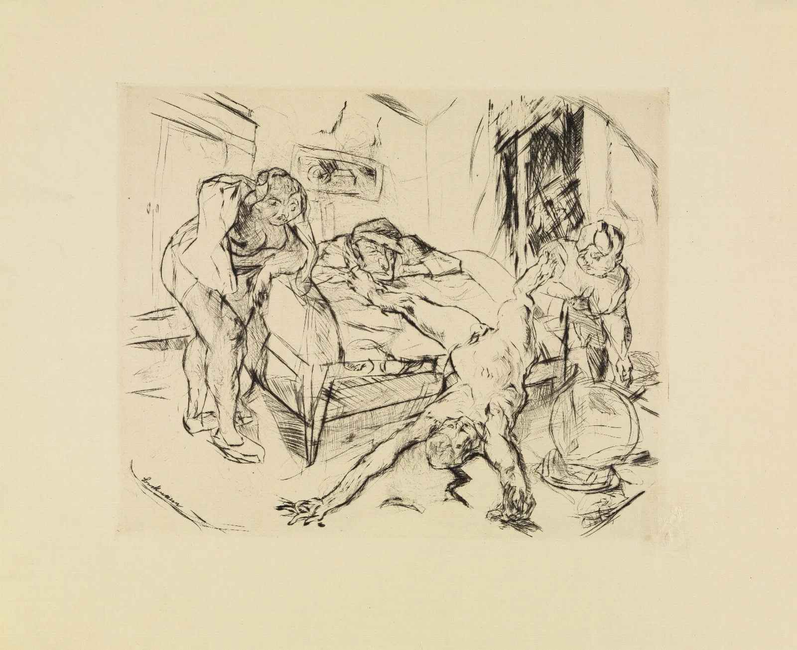 Die Nacht 3 Wall Art by Max Beckmann - Canvas Print
