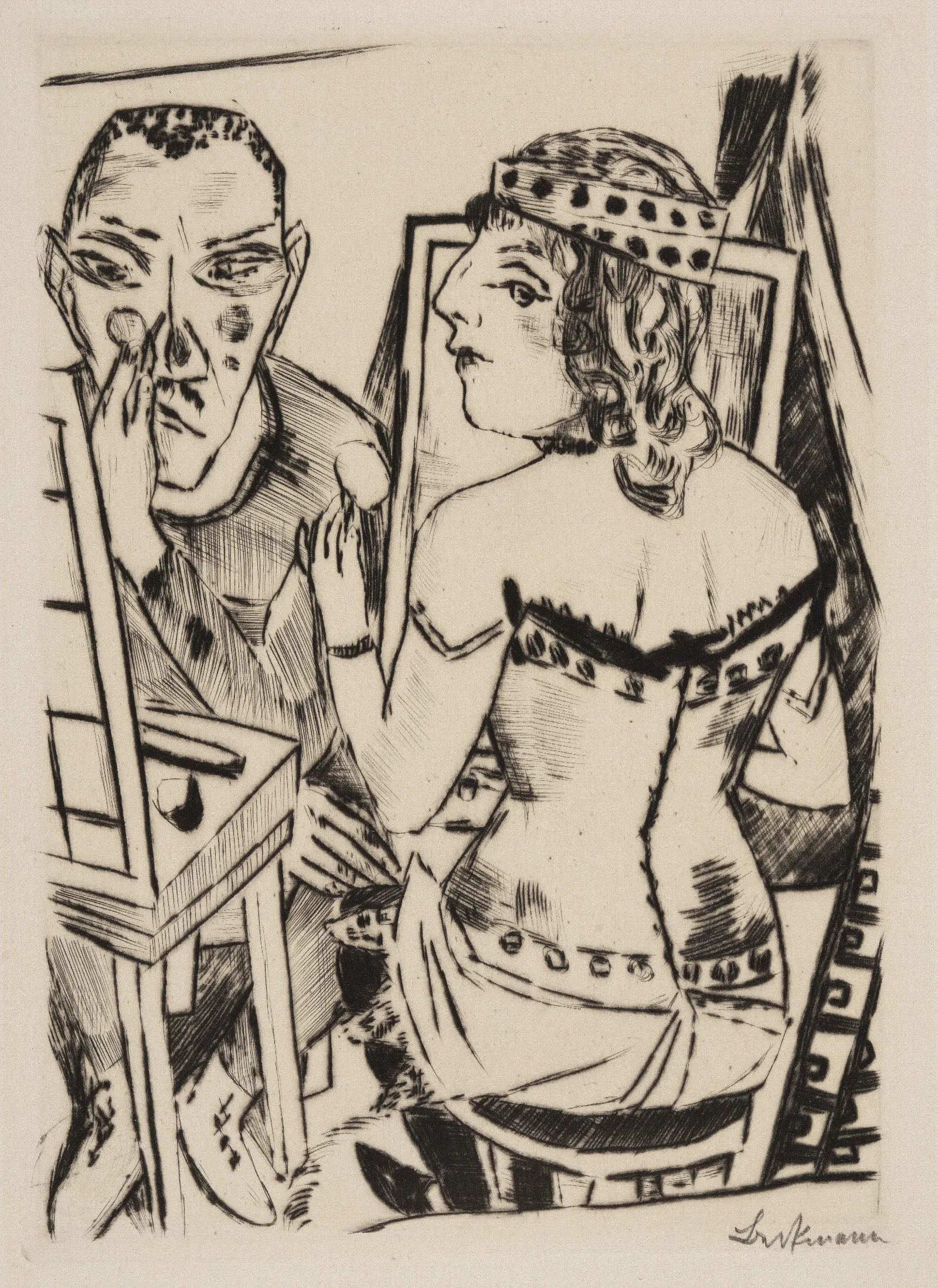 Garderobe Wall Art by Max Beckmann - Canvas Print