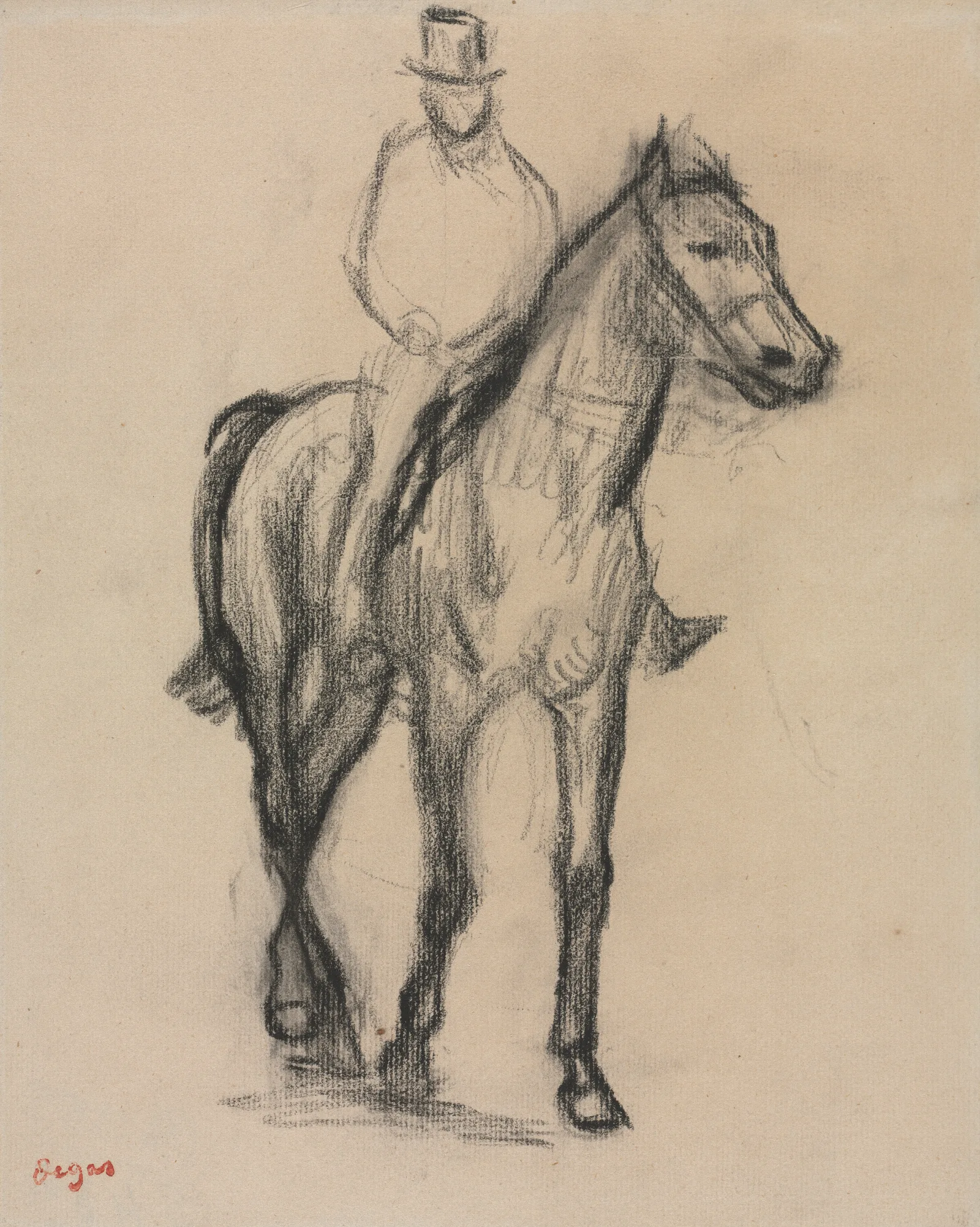 Horse And Rider Wall Art by Edgar Degas - Canvas Print