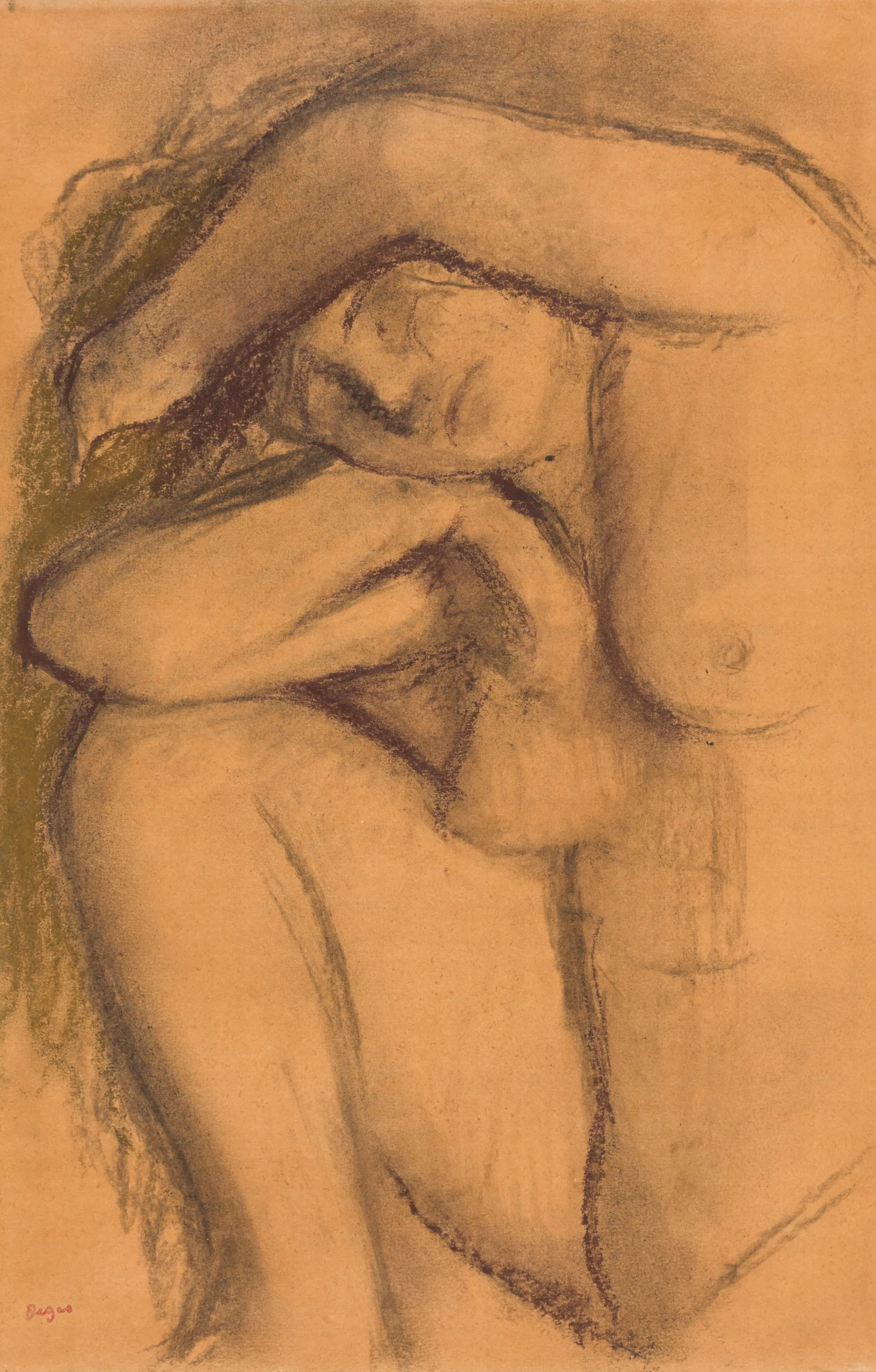 Study Of The Nude Wall Art by Edgar Degas - Canvas Print