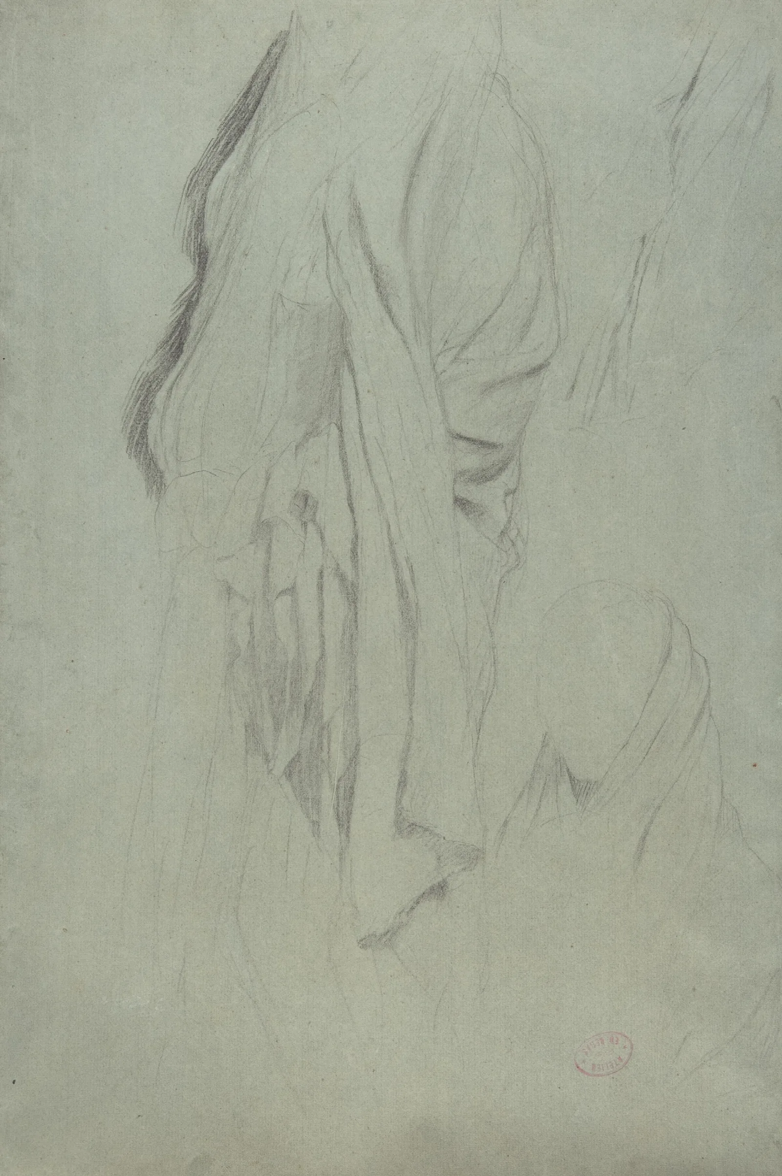 Drapery Study 16 Wall Art by Edgar Degas - Canvas Print