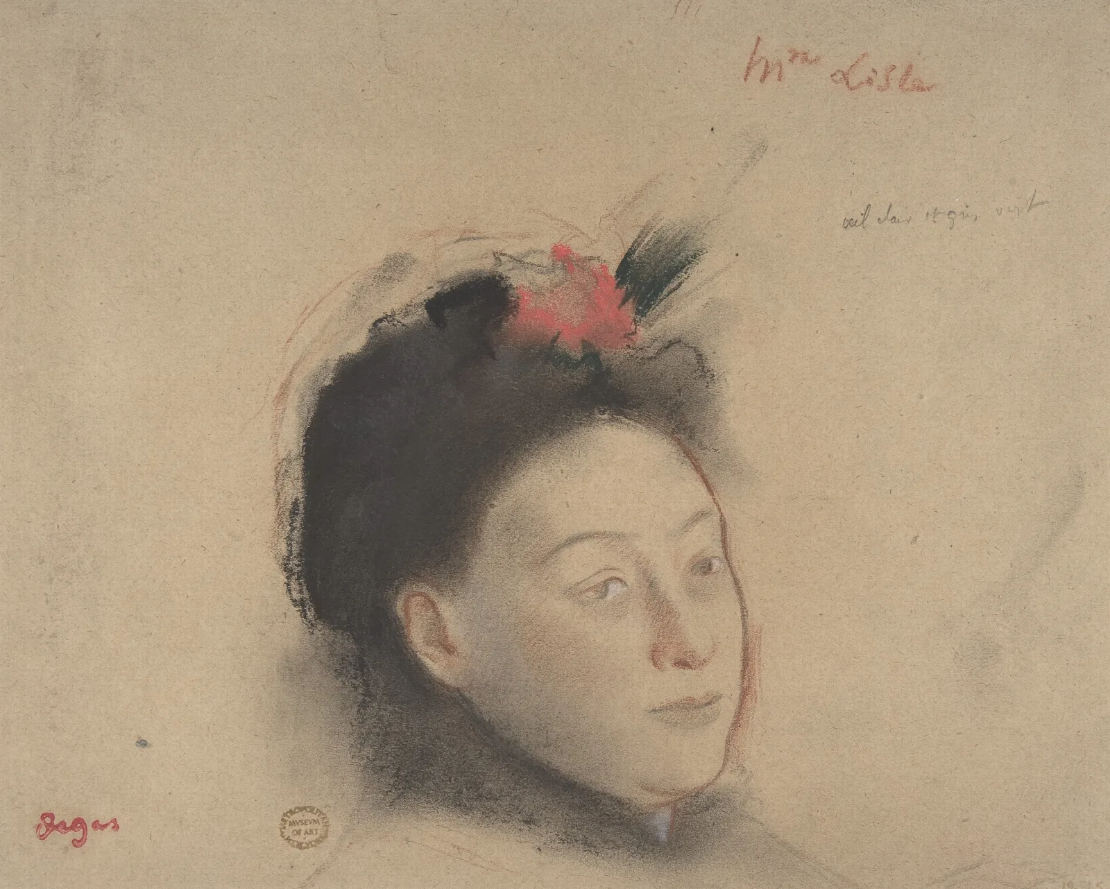 Madame Lisle Wall Art by Edgar Degas - Canvas Print