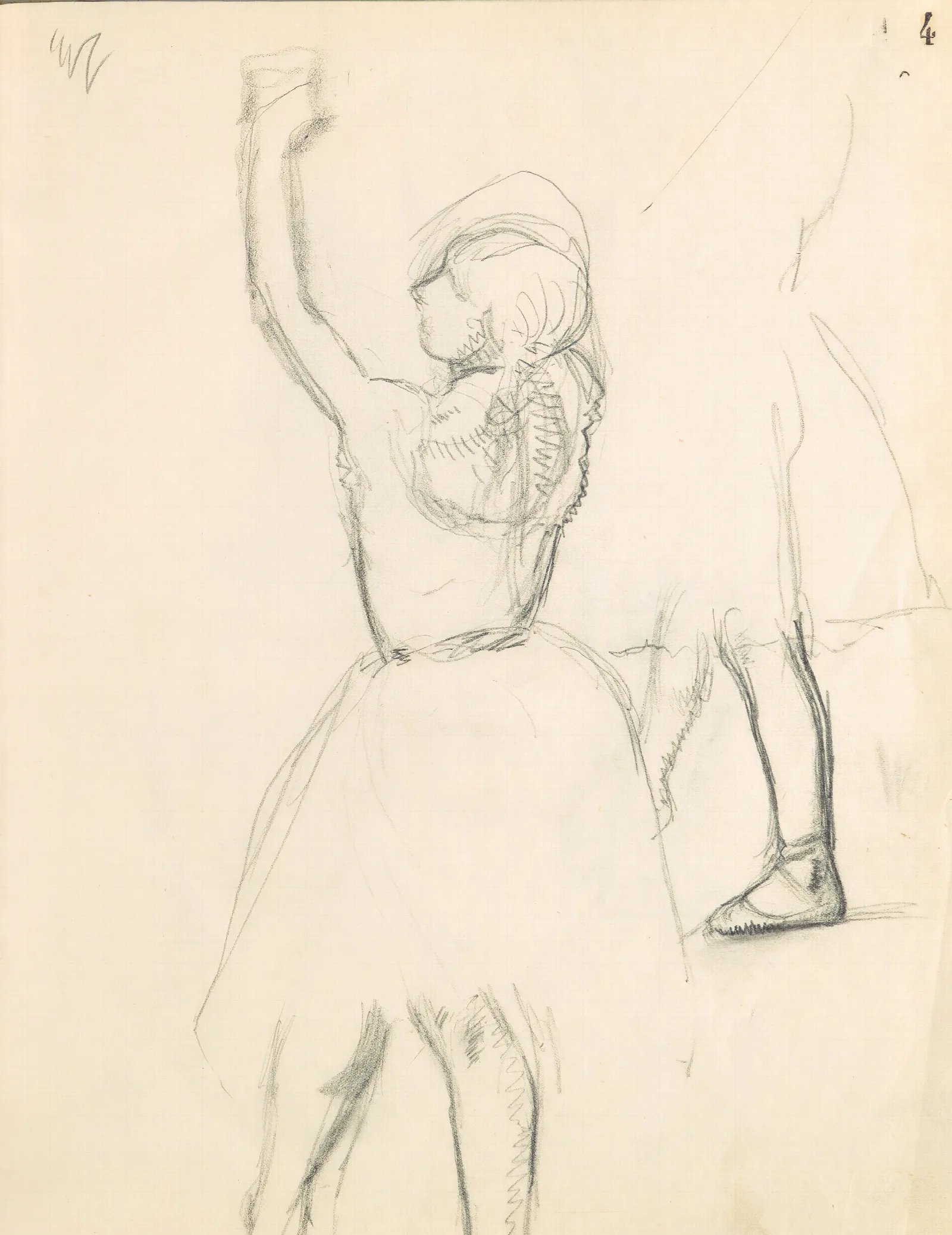 Figure Studies 4 2 Wall Art by Edgar Degas - Canvas Print