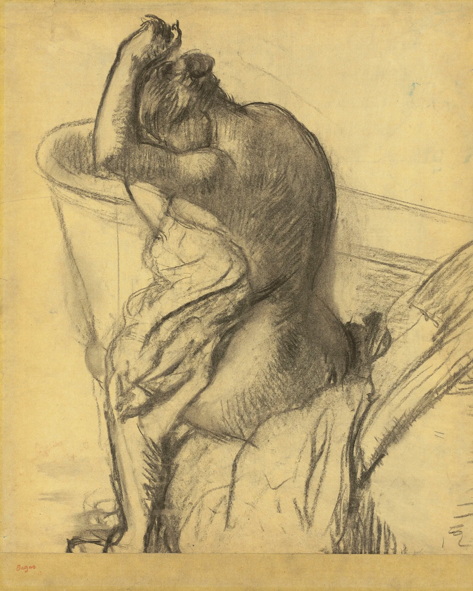 Apres Le Bain 6 Wall Art by Edgar Degas - Canvas Print