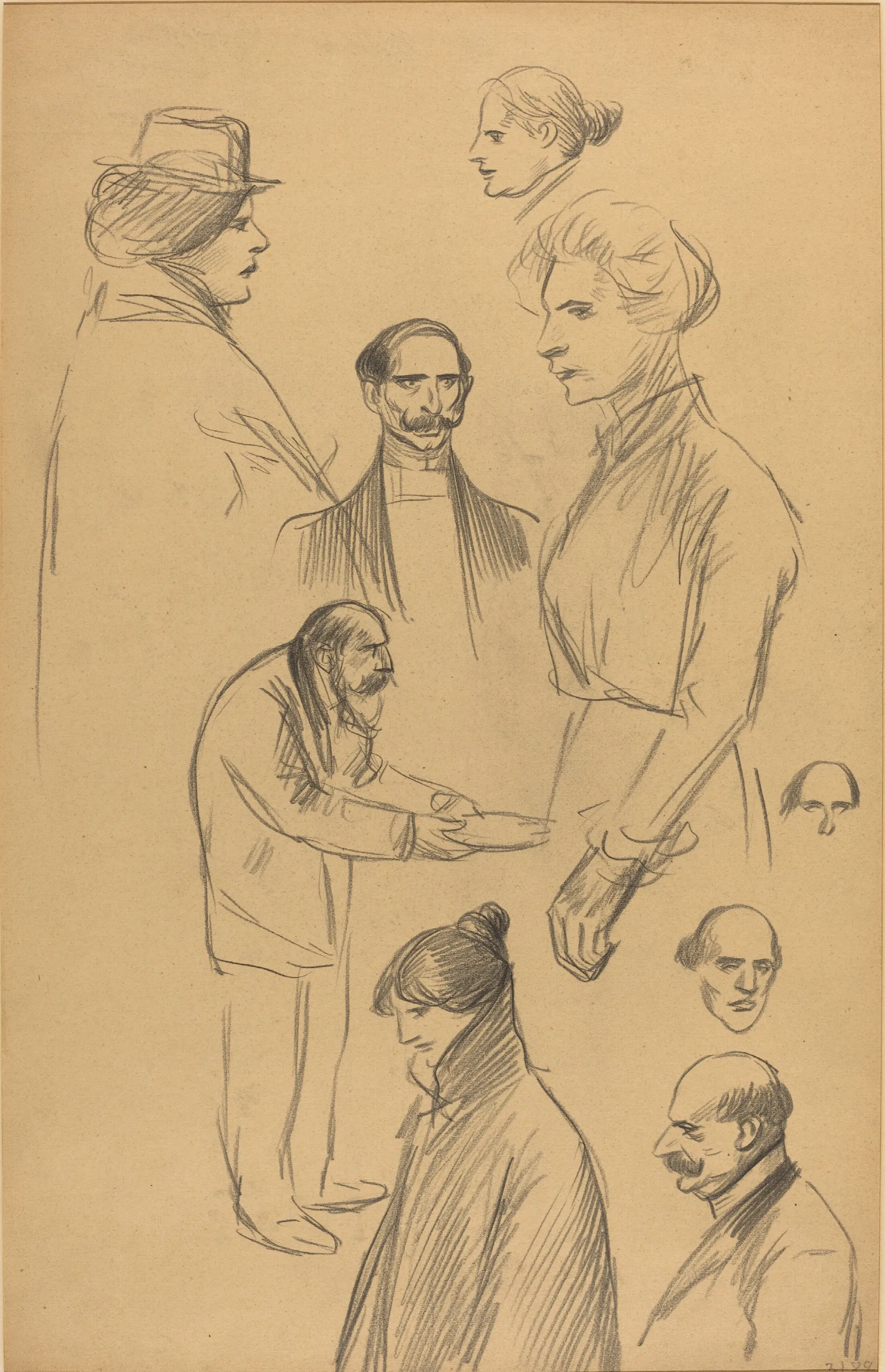Figure Studies Verso 6 Wall Art by Théophile Alexandre Steinlen - Canvas Print
