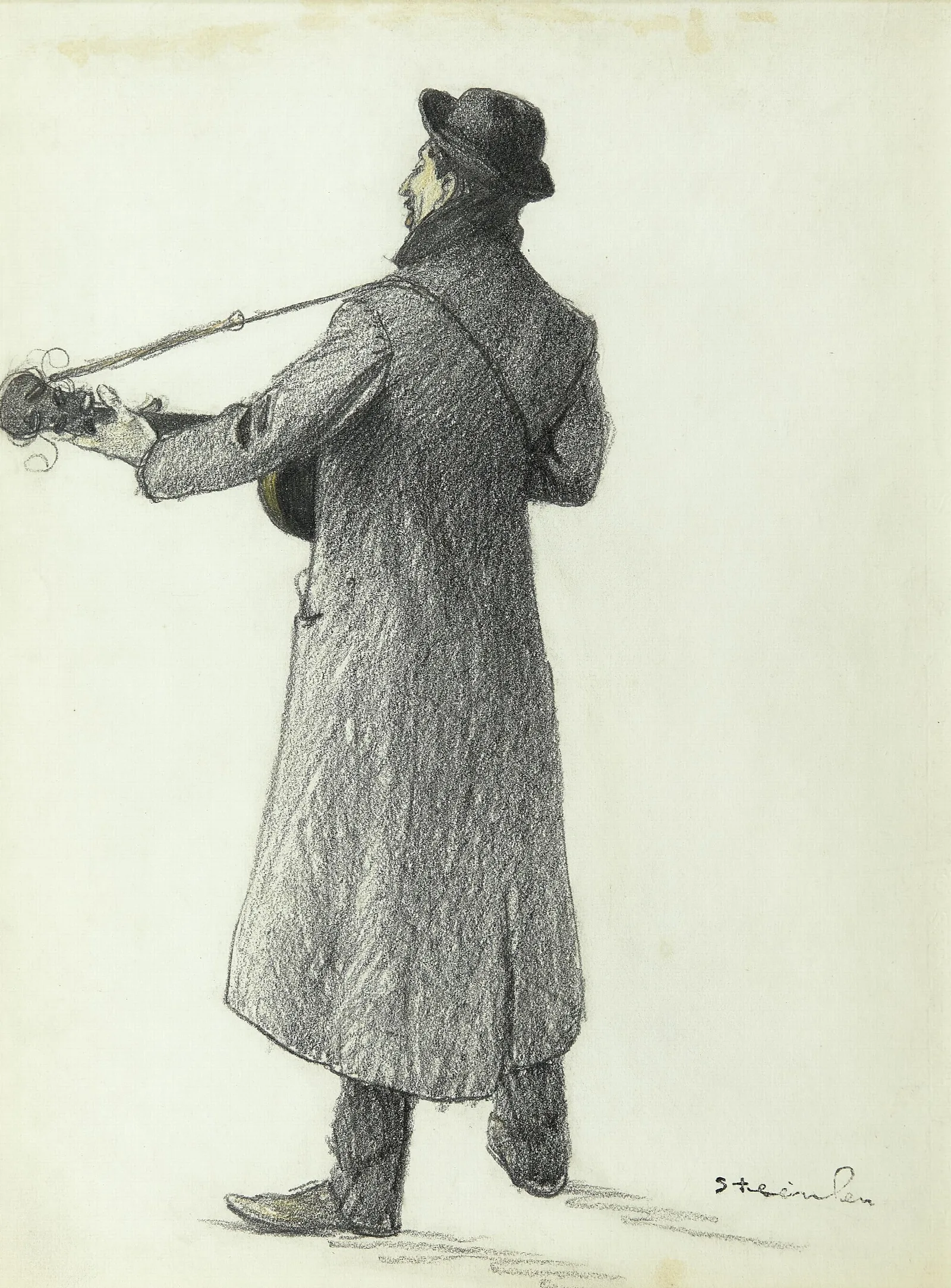 Musicien Des Rues Wall Art by Théophile Alexandre Steinlen - Canvas Print