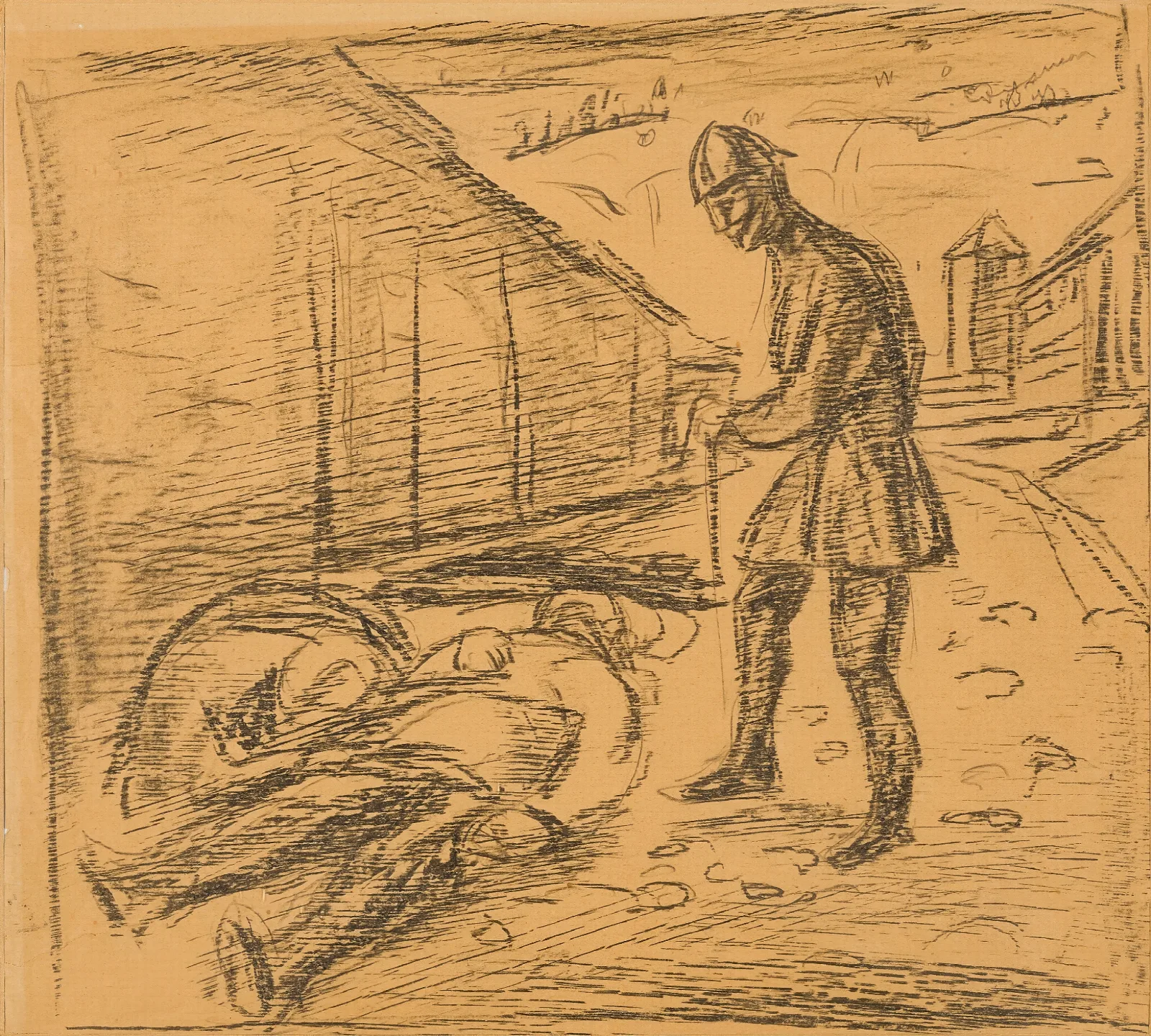 The Pretenders Fratricide Wall Art by Edvard Munch - Canvas Print